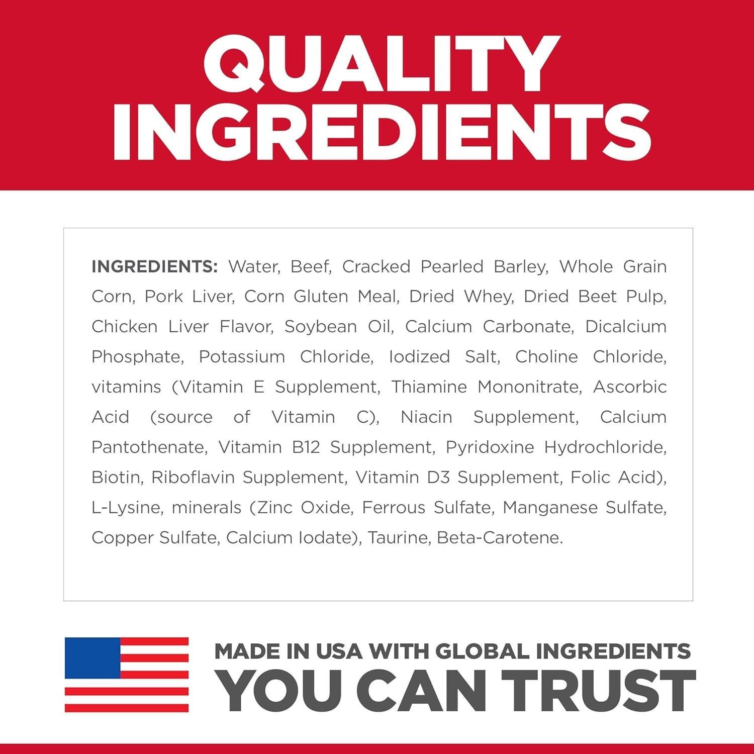 Comida en Lata para Perros Adultos Hill's 163g Carne y Cebada