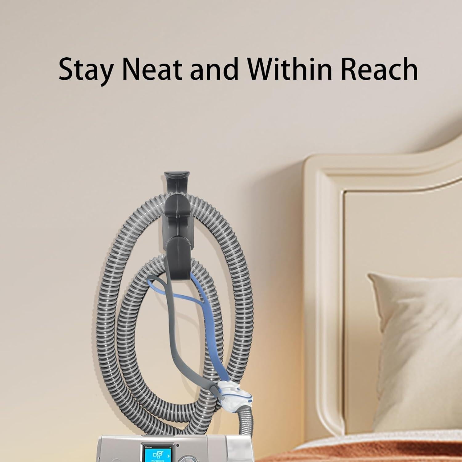 Soporte de Manguera CPAP Yuhuang, Paquete de 2 Ganchos Antidesenganche