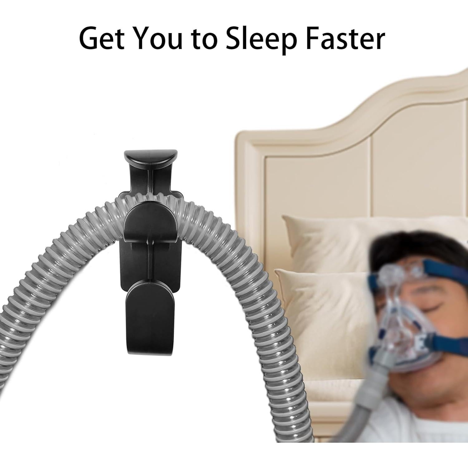 Soporte de Manguera CPAP Yuhuang, Paquete de 2 Ganchos Antidesenganche