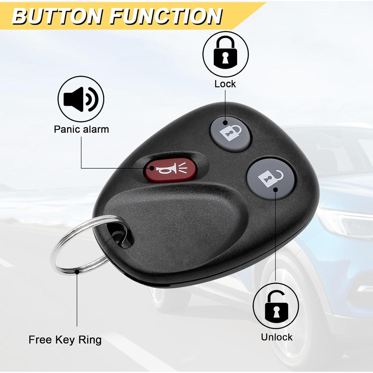 Control Remoto Llavero Vurkcy 2 Pcs para Chevy y GMC