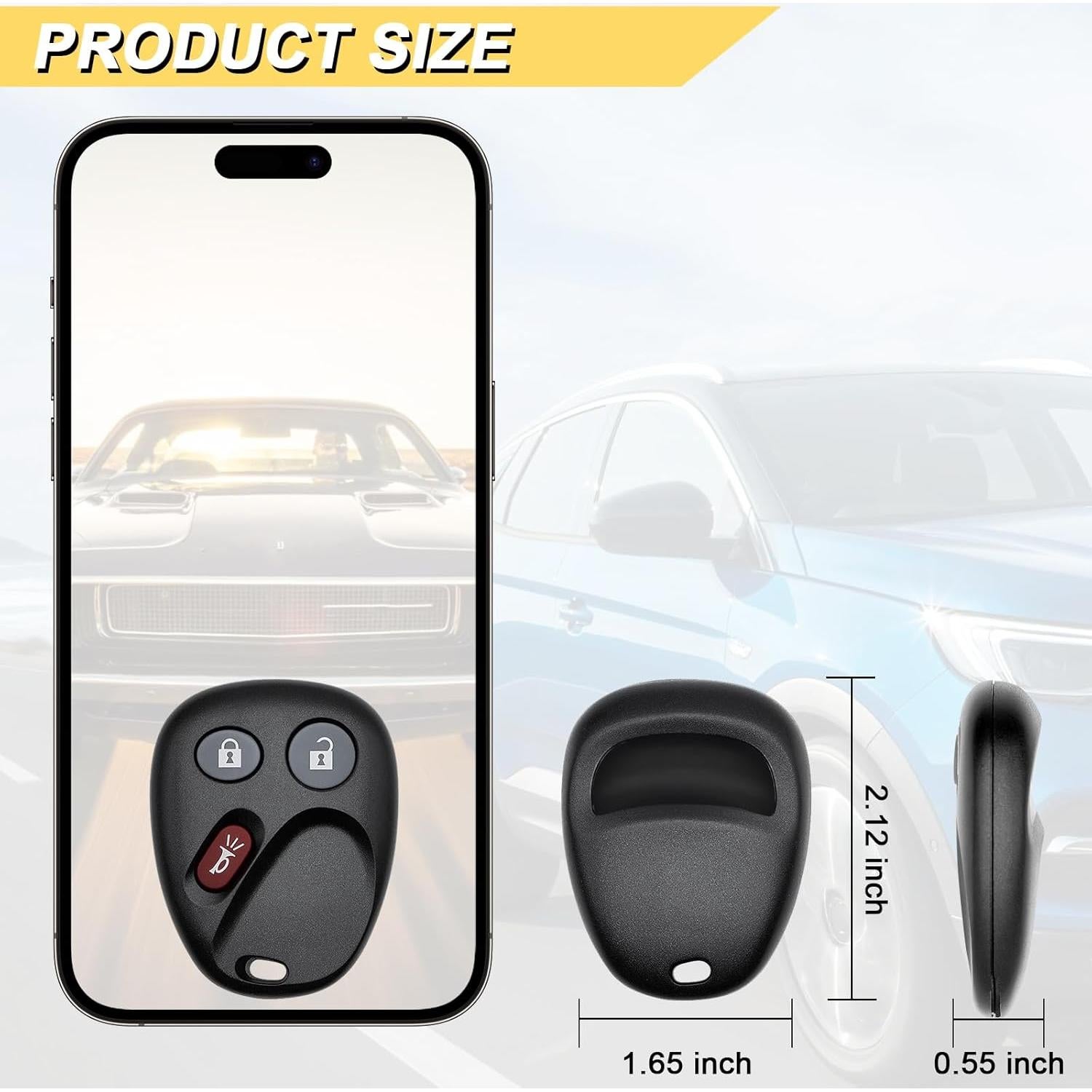 Control Remoto Llavero Vurkcy 2 Pcs para Chevy y GMC