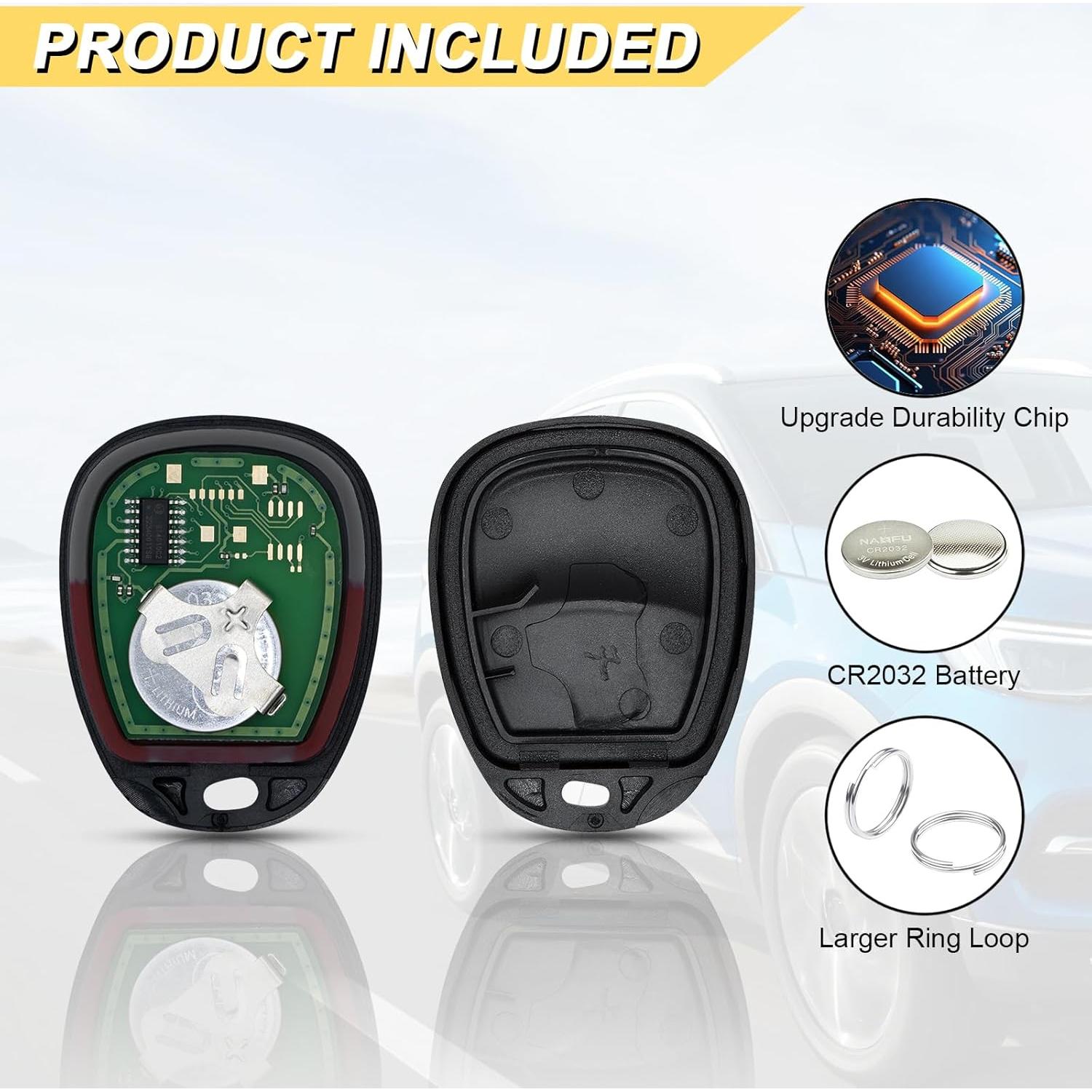 Control Remoto Llavero Vurkcy 2 Pcs para Chevy y GMC