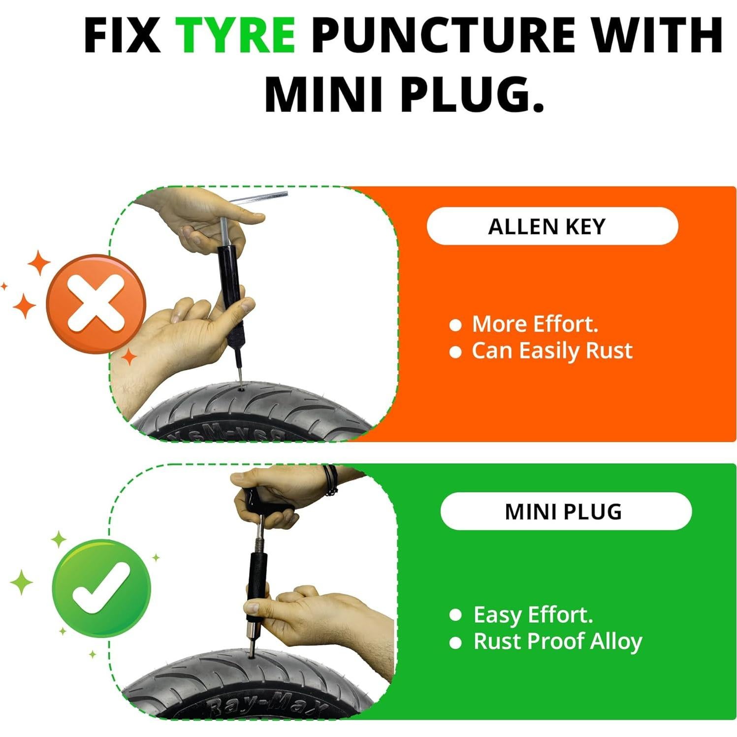 Kit de Reparación de Neumáticos Tubeless GRAND PITSTOP 21 Piezas