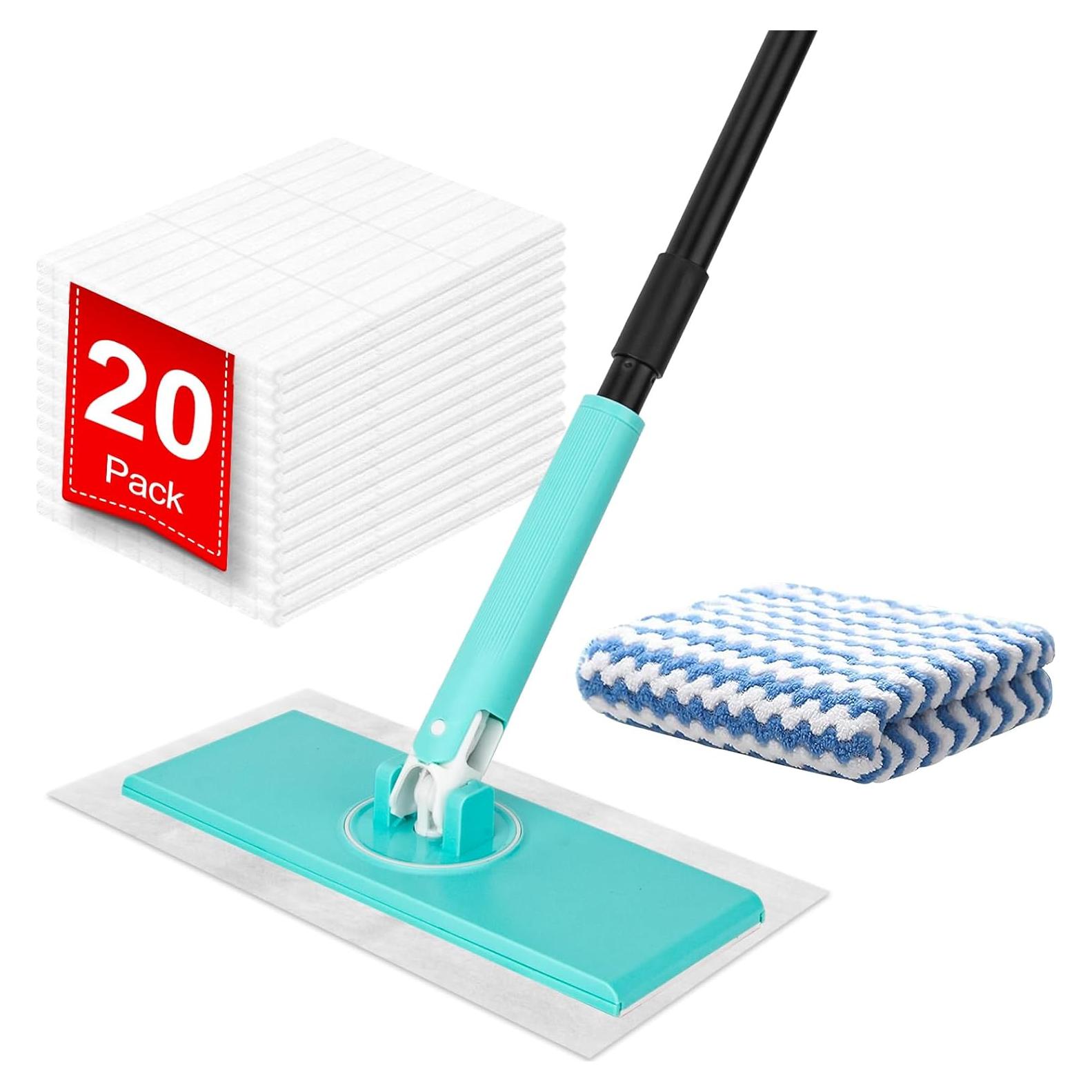 Trapeador 2-en-1 KeFanta con Paños Swiffer y Microfibra