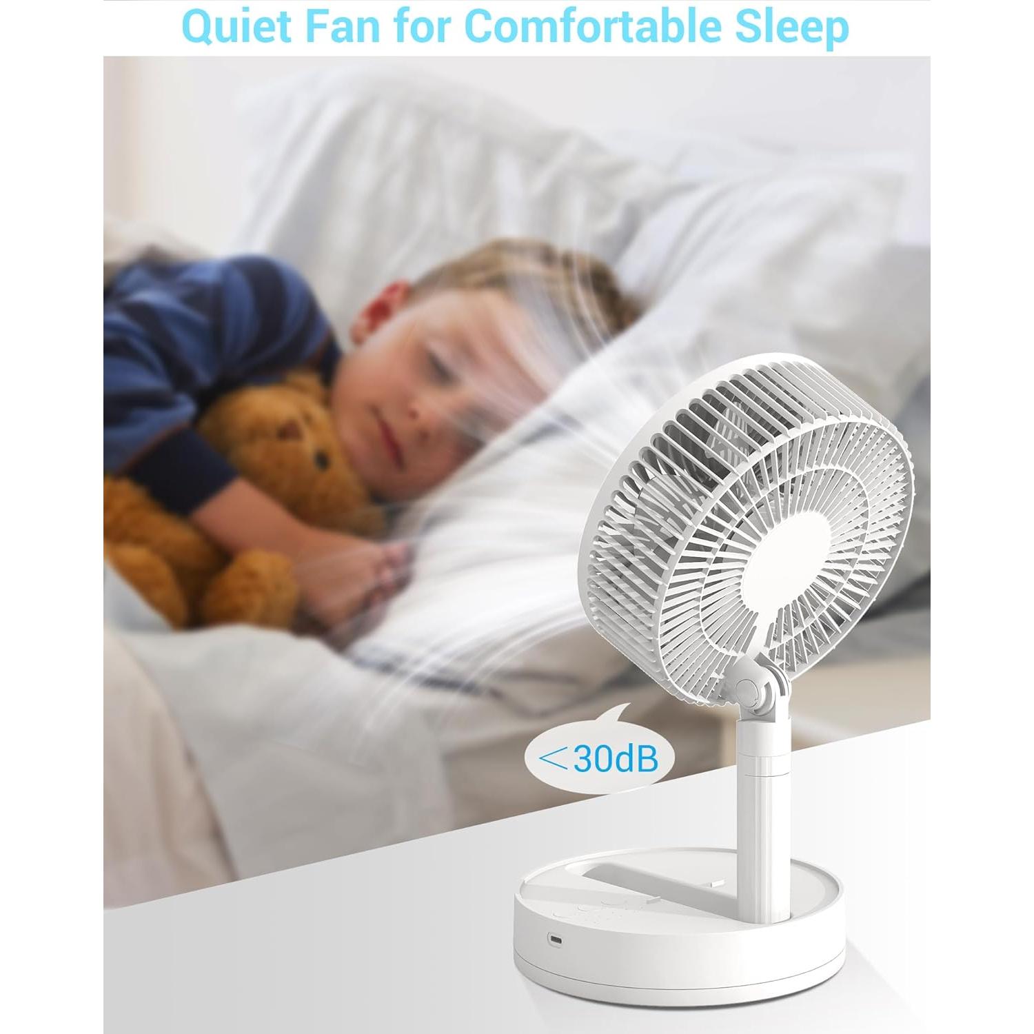 Ventilador Portátil KASYDoFF Oscilante 20 cm Recargable 5400mAh