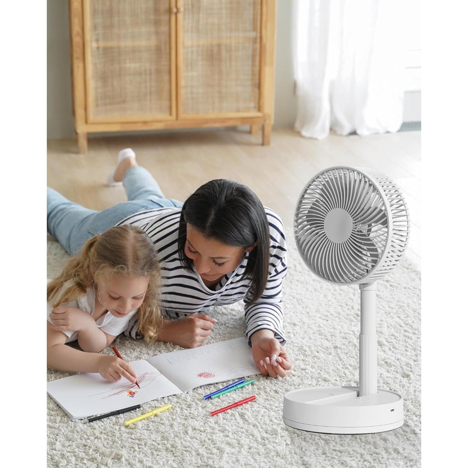 Ventilador Portátil KASYDoFF Oscilante 20 cm Recargable 5400mAh