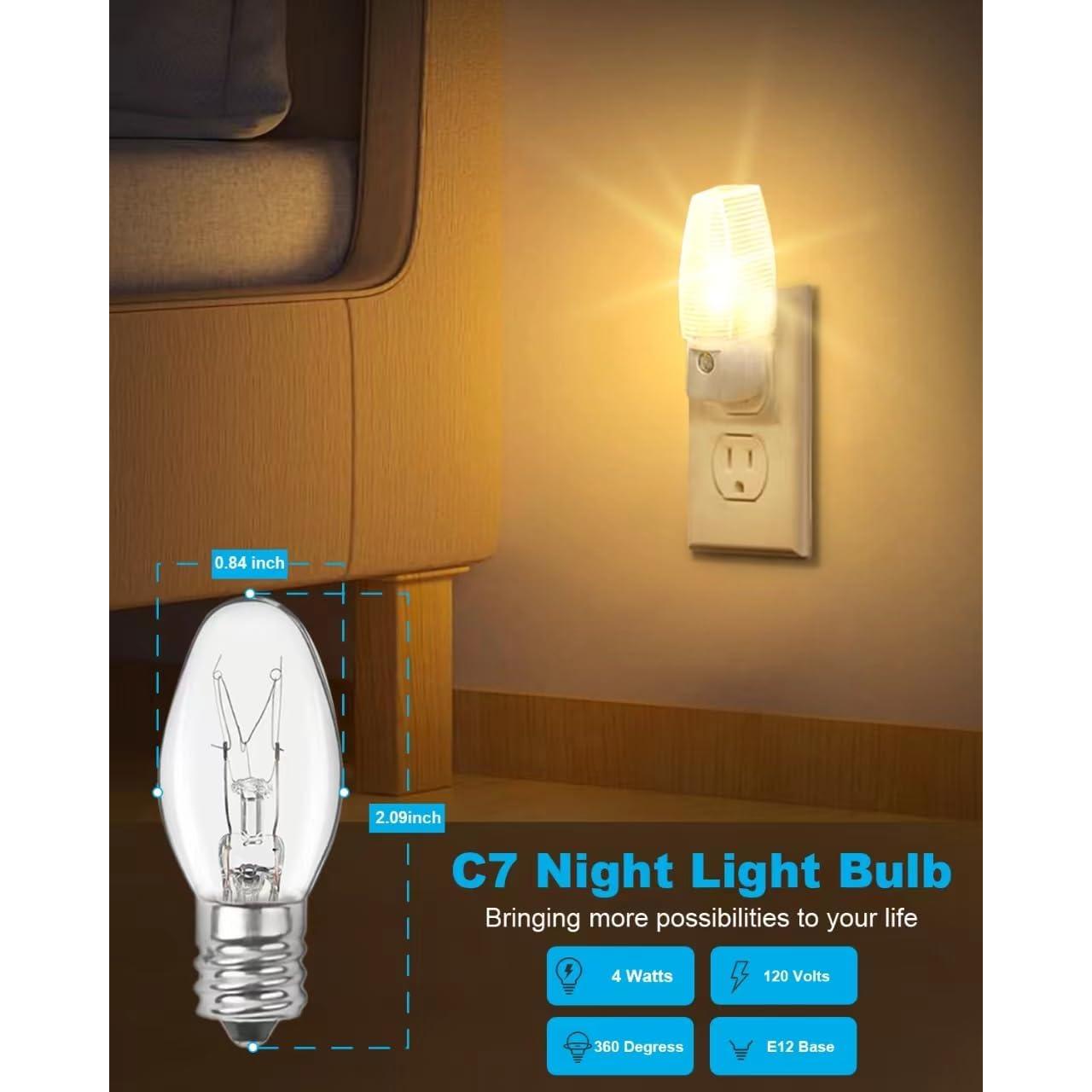 Bombillas de Luz Nocturna OuuKoo 4W E12 Regulables 2700K