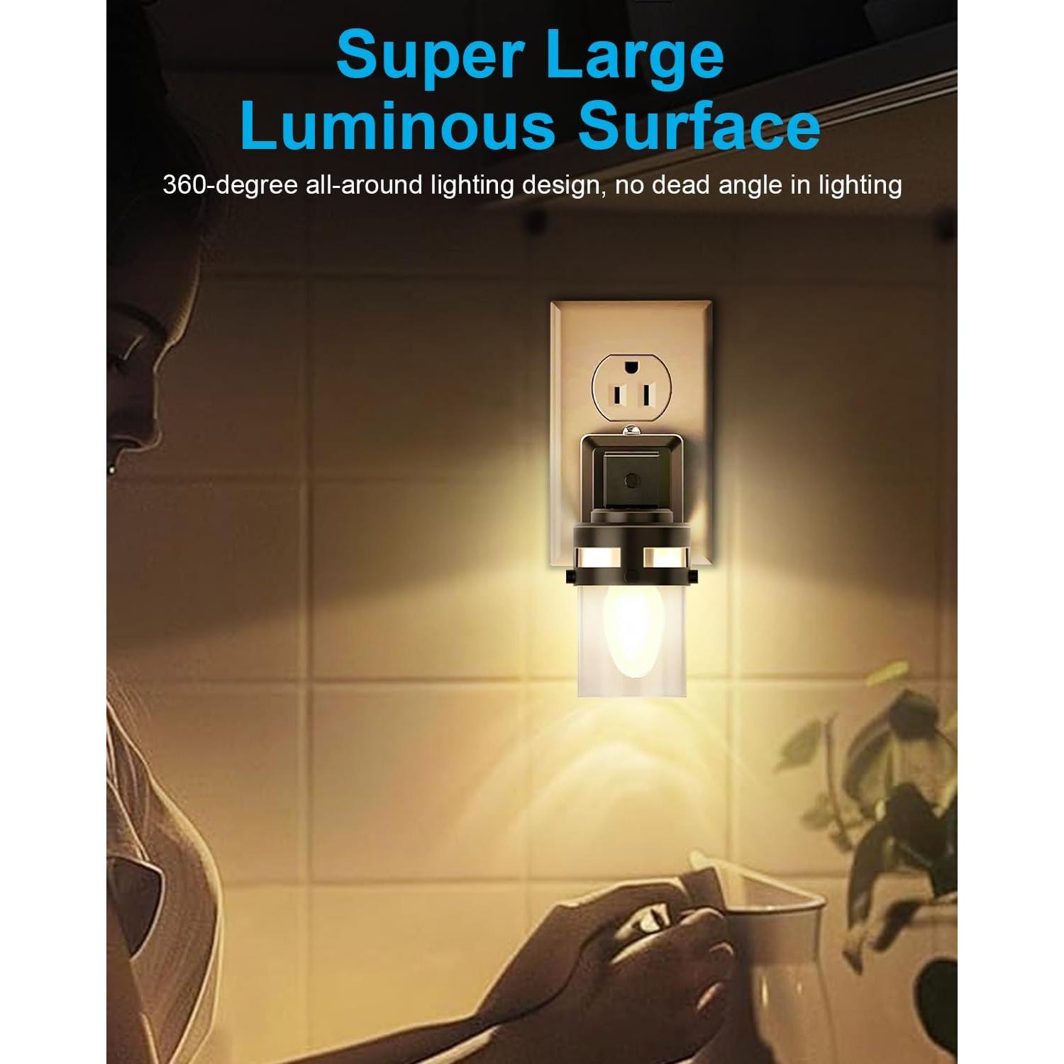 Bombillas de Luz Nocturna OuuKoo 4W E12 Regulables 2700K