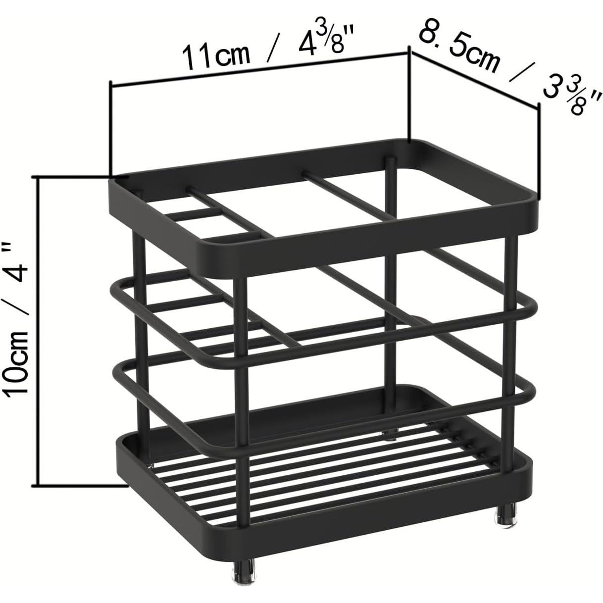 Soporte para Cepillos de Dientes WHALCHI Acero Inoxidable Negro