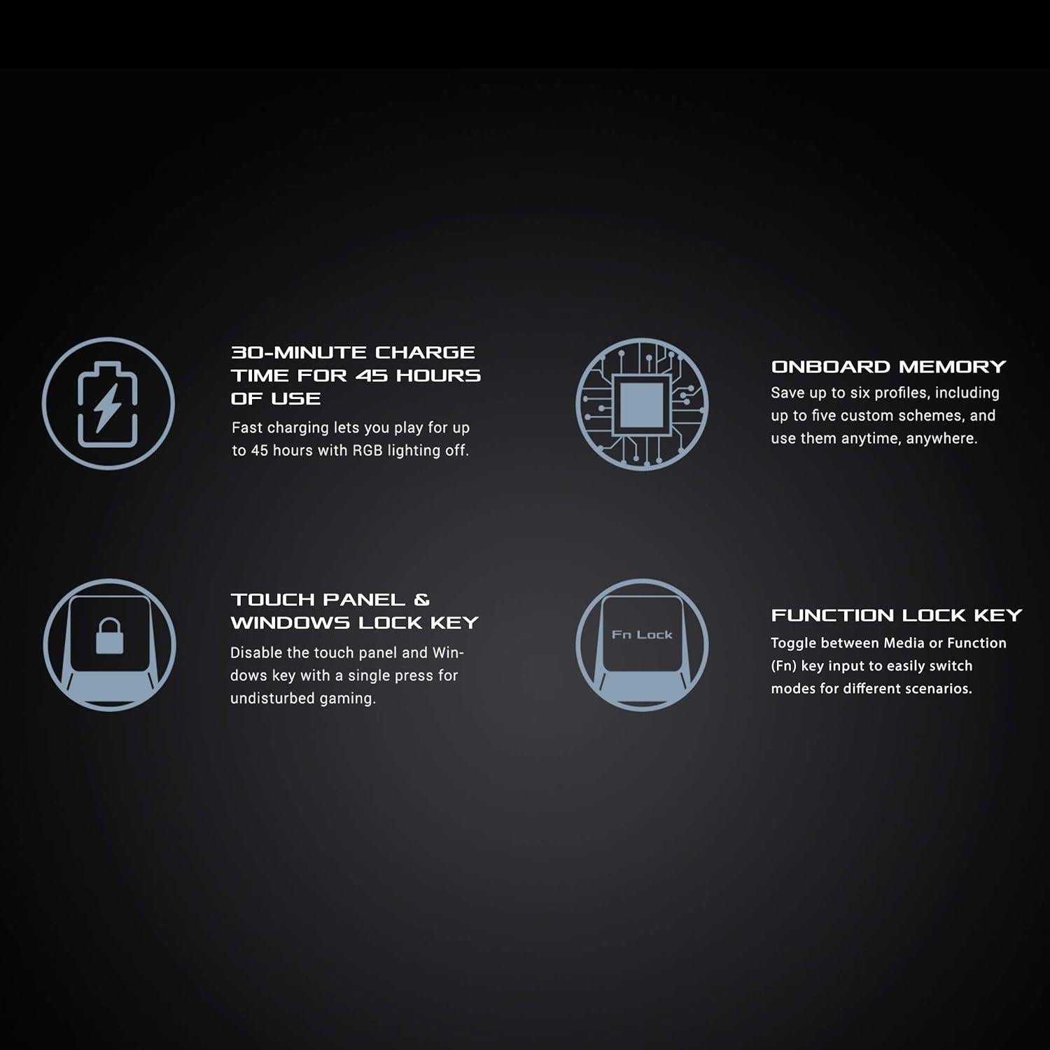 Teclado Mecánico Inalámbrico ASUS ROG Falchion NX 65% RGB