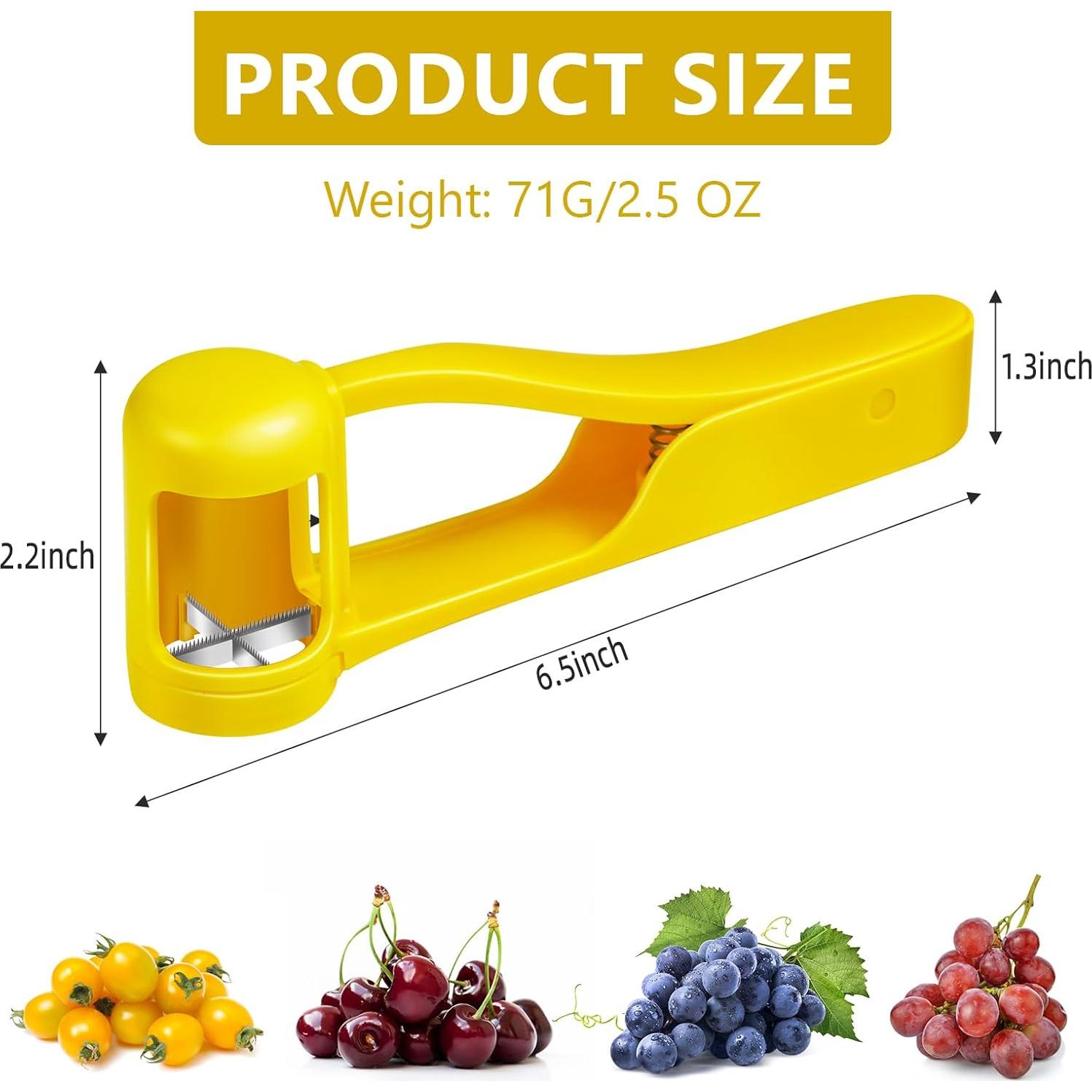 Cortador de Uvas PathVenture Amarillo - Acero Inoxidable 4 Piezas