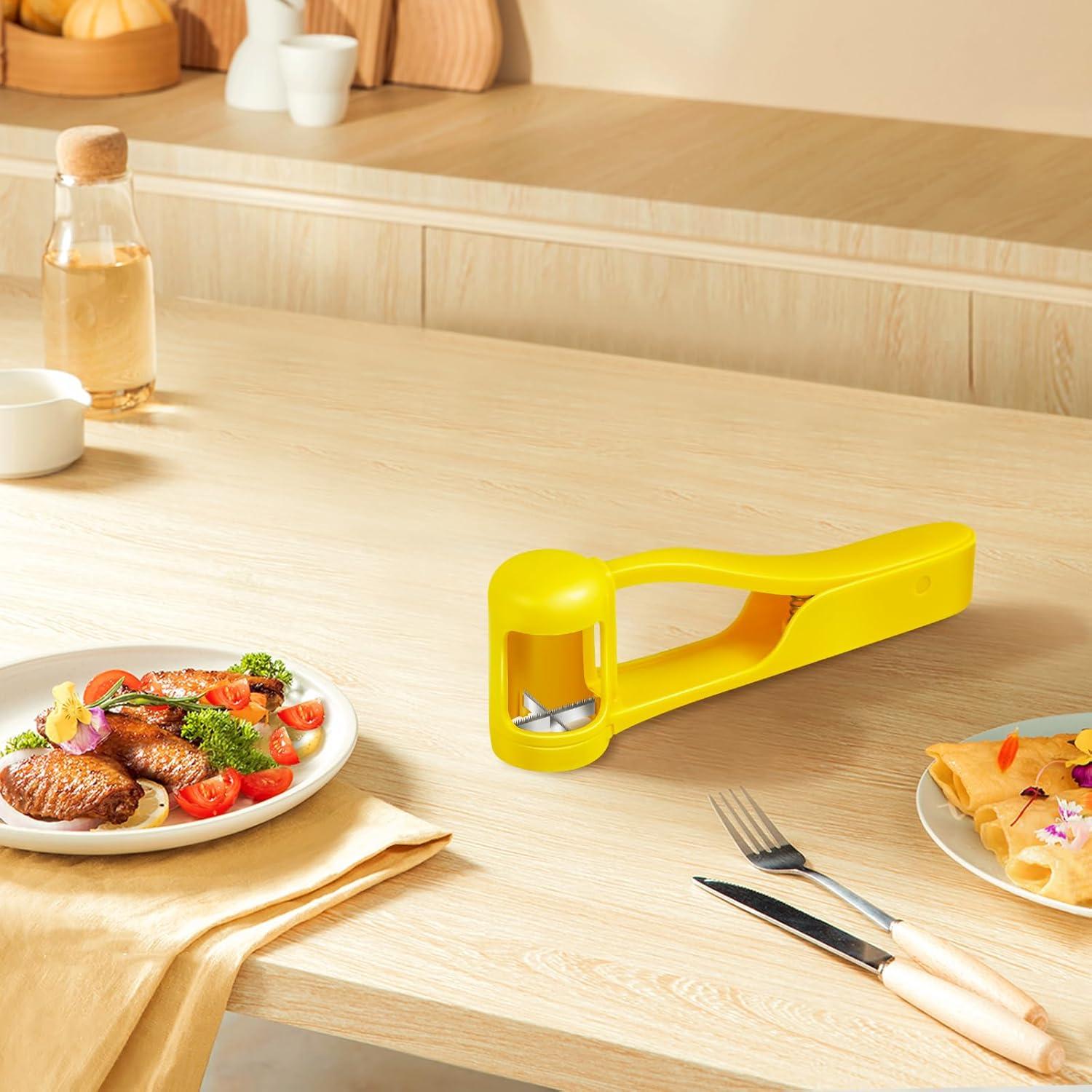 Cortador de Uvas PathVenture Amarillo - Acero Inoxidable 4 Piezas