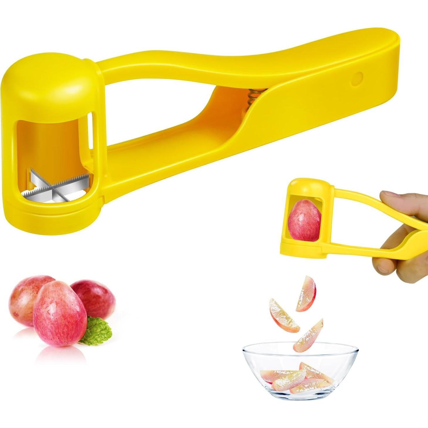 Cortador de Uvas PathVenture Amarillo - Acero Inoxidable 4 Piezas