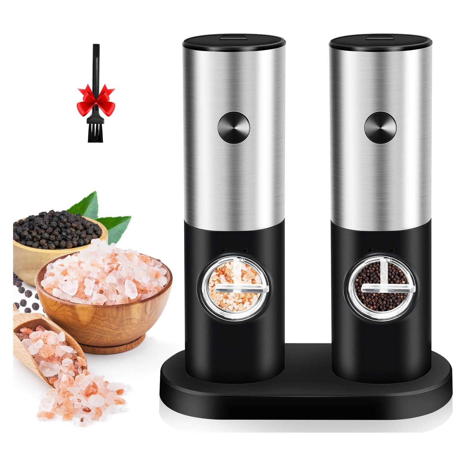 Juego de Molinillos Eléctricos de Sal y Pimienta Leap Fit