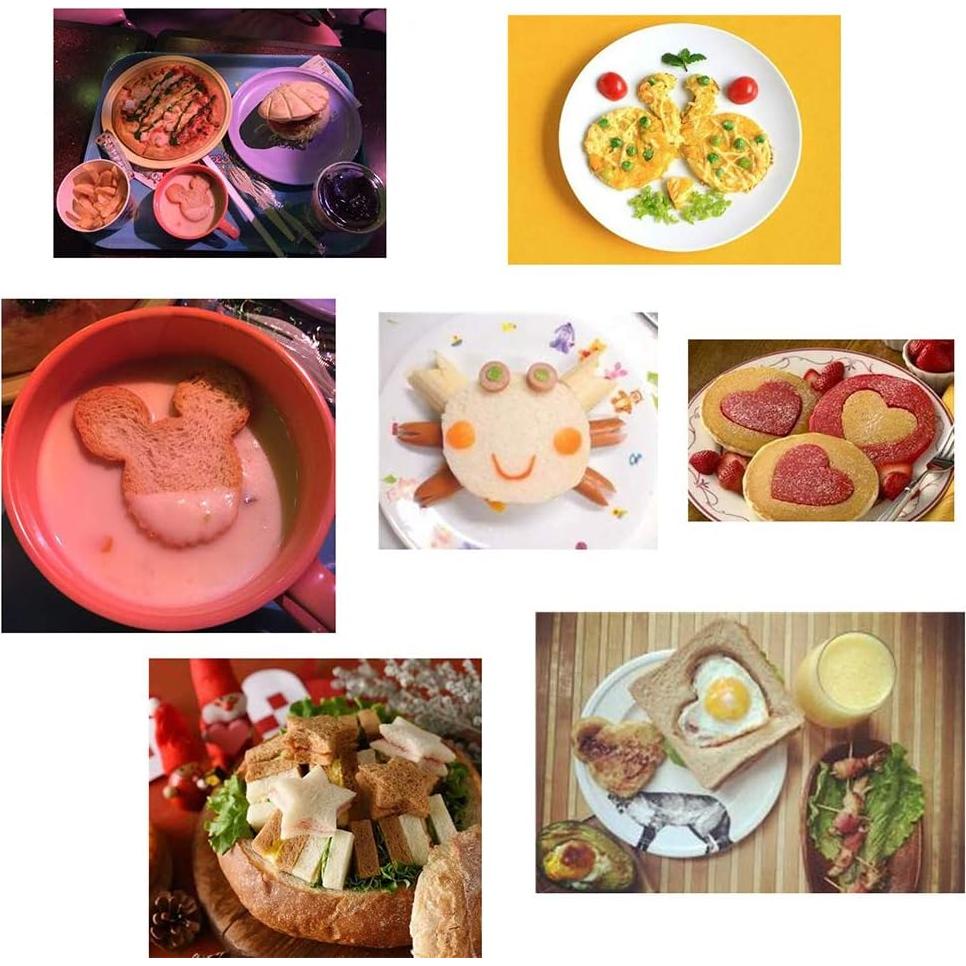 Juego de Cortadores de Sándwich Tiblue 24 Piezas Acero Inoxidable