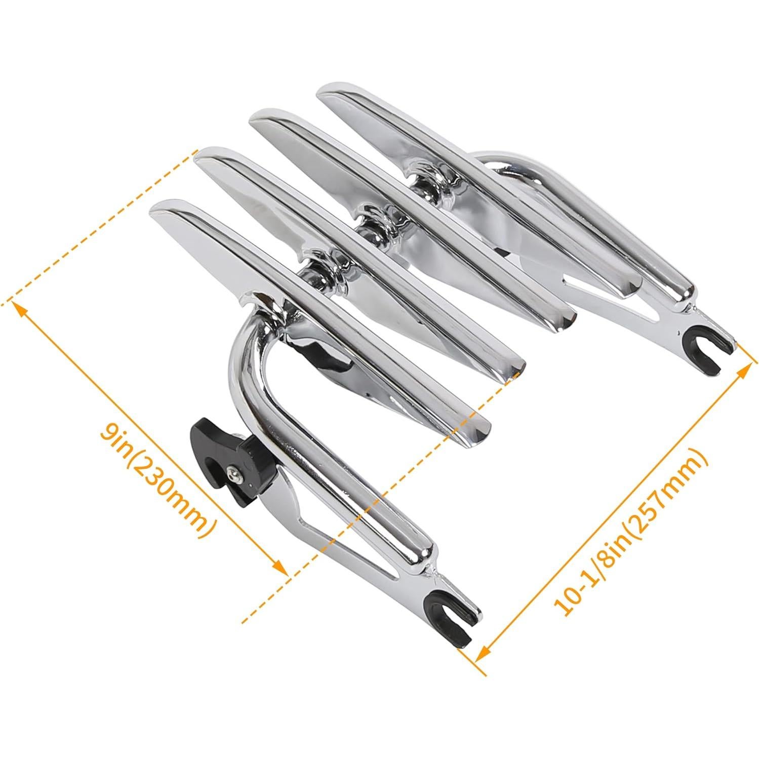 Soporte de Equipaje Desmontable KUAFU Cromo para Harley 2009-2024