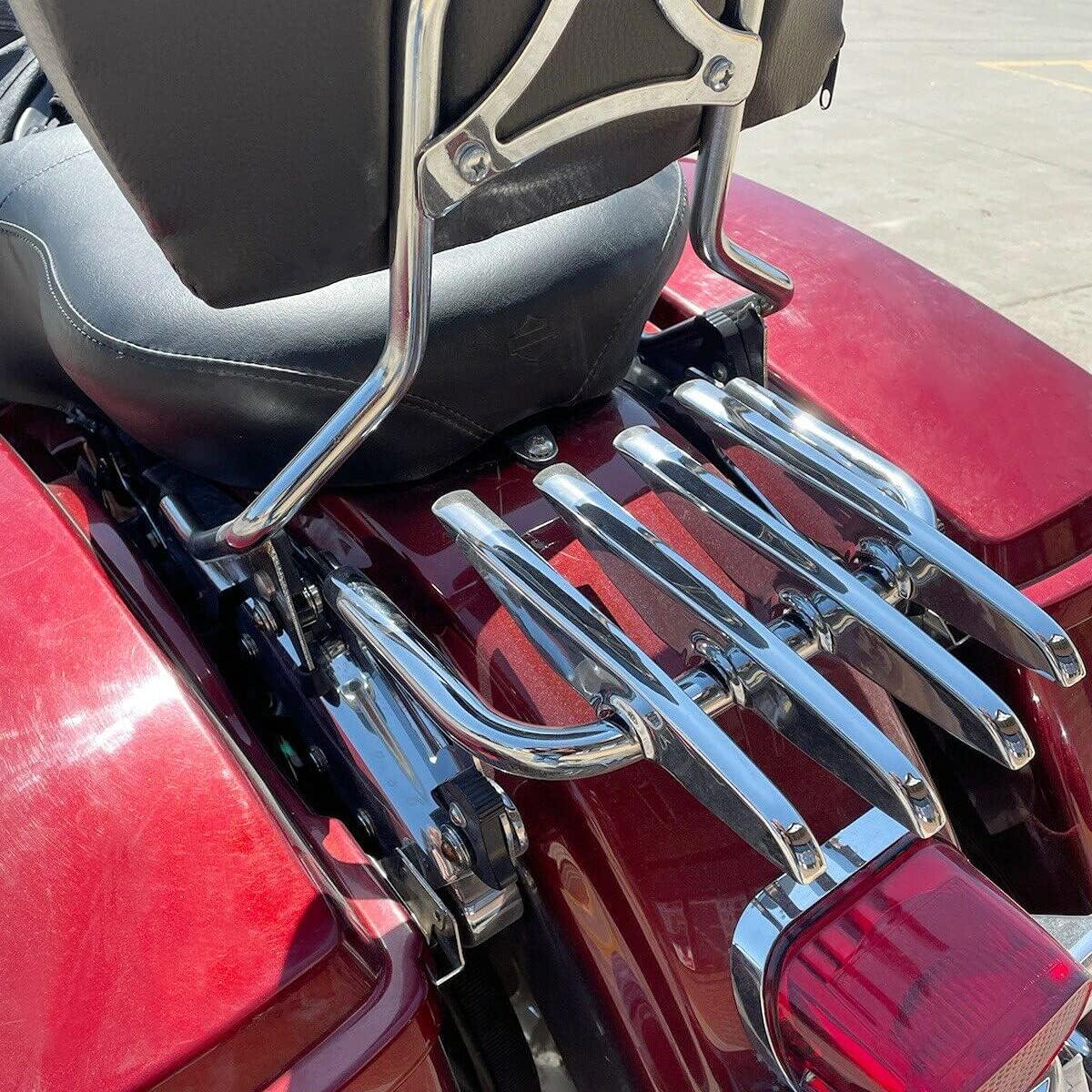 Soporte de Equipaje Desmontable KUAFU Cromo para Harley 2009-2024