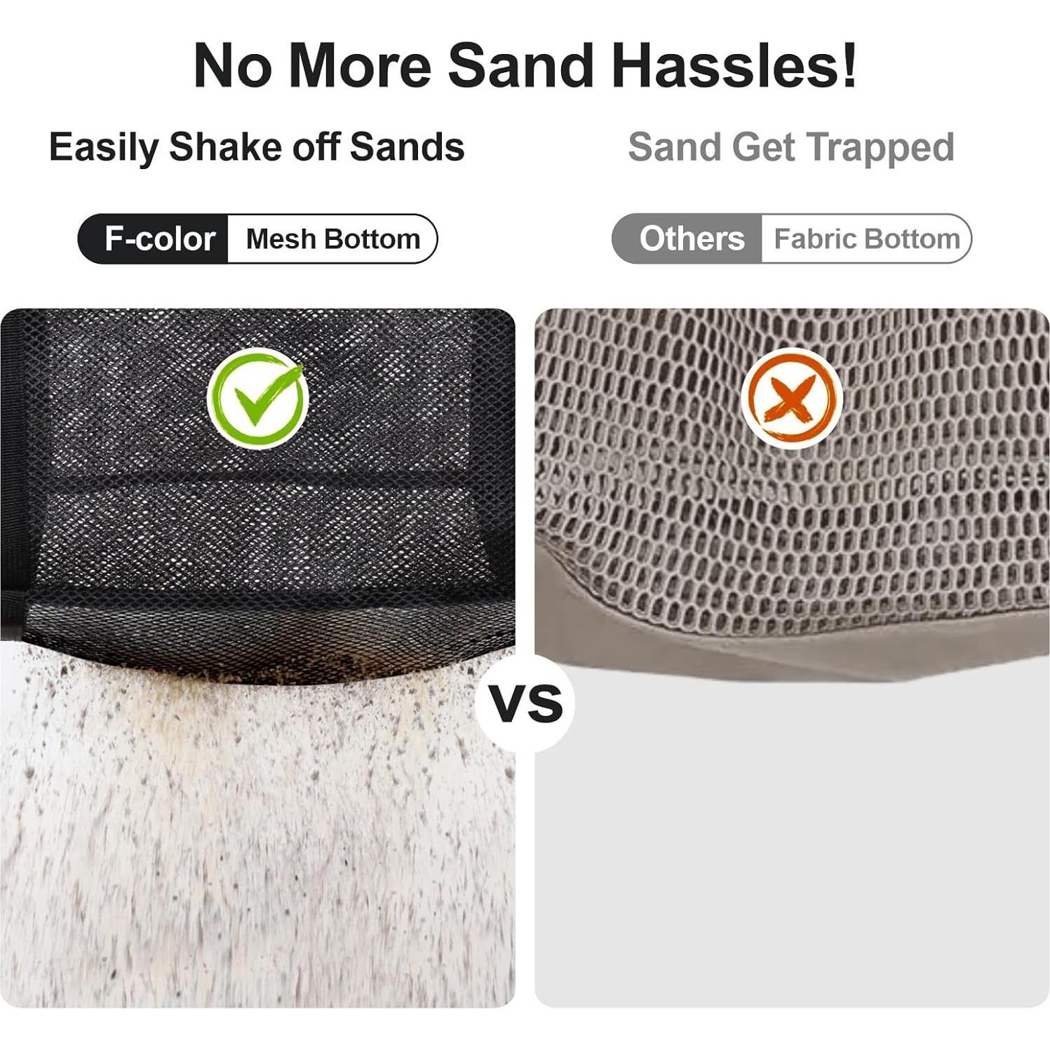 Bolsa de Playa Grande F-color con 9 Bolsillos para Familia