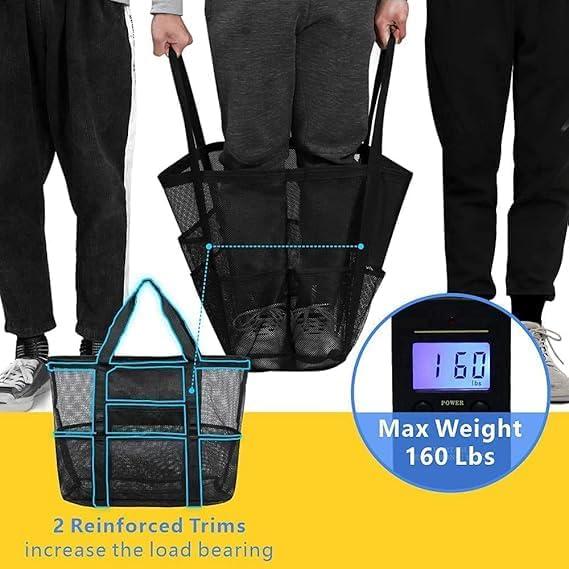 Bolsa de Playa Grande F-color con 9 Bolsillos para Familia