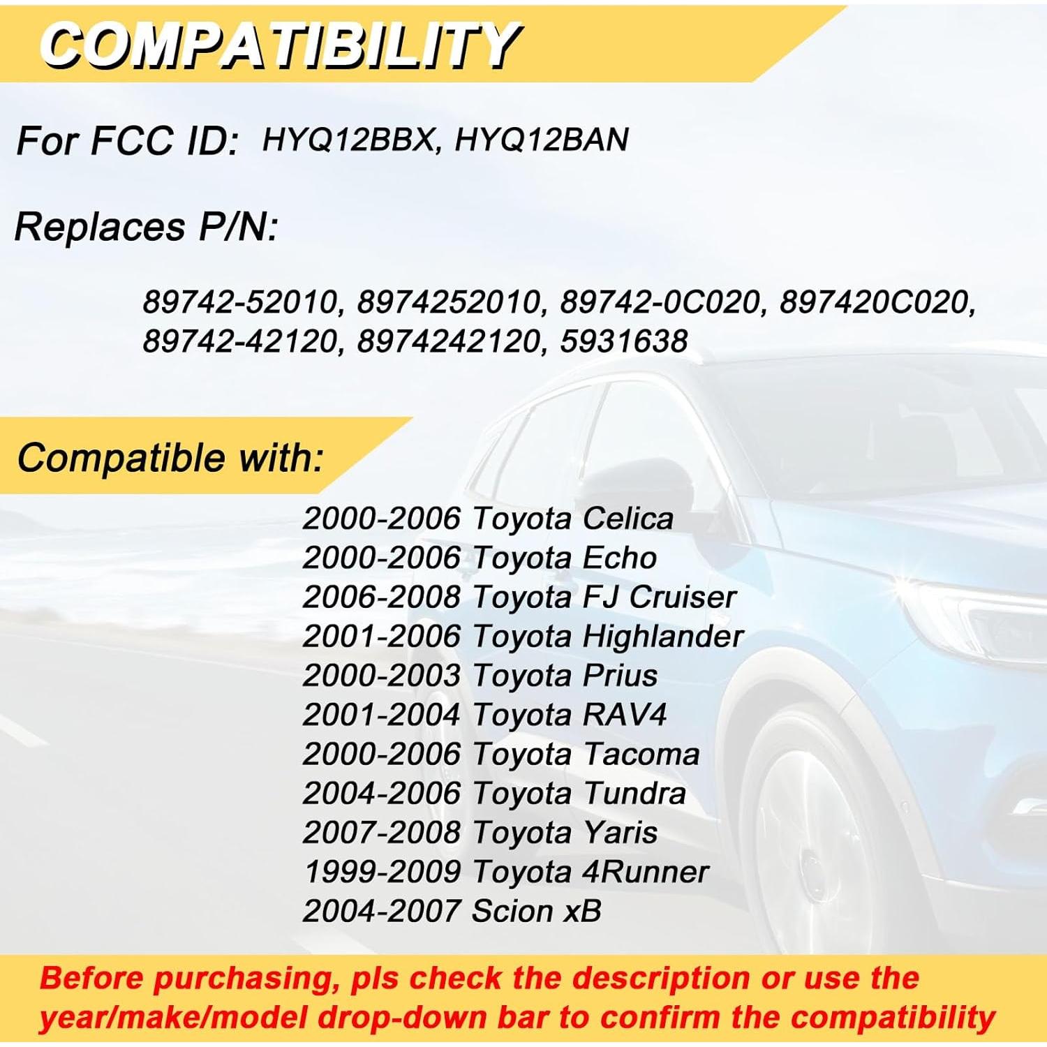 Control Remoto Llavero Vurkcy para Toyota 2001-2006