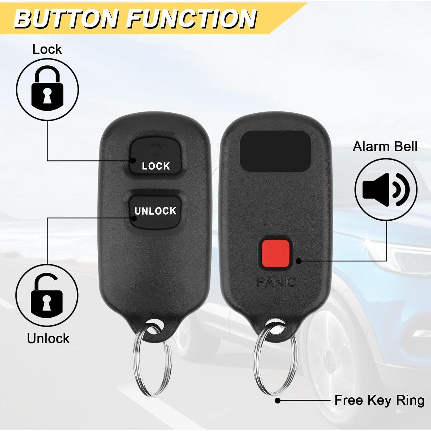 Control Remoto Llavero Vurkcy para Toyota 2001-2006