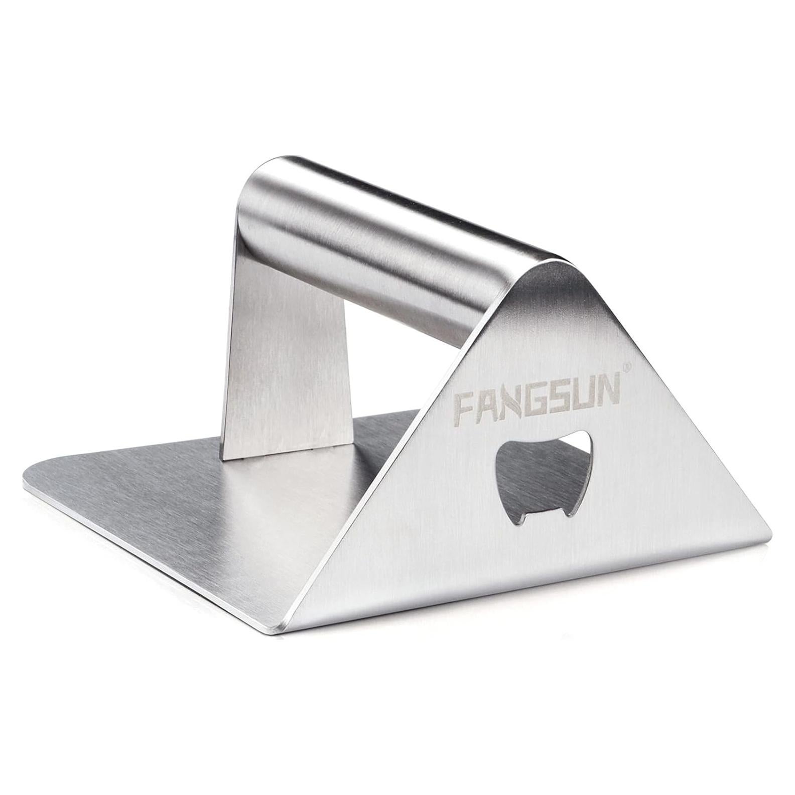 Aplastador de Hamburguesas FANGSUN 14 cm Acero Inoxidable 2 en 1