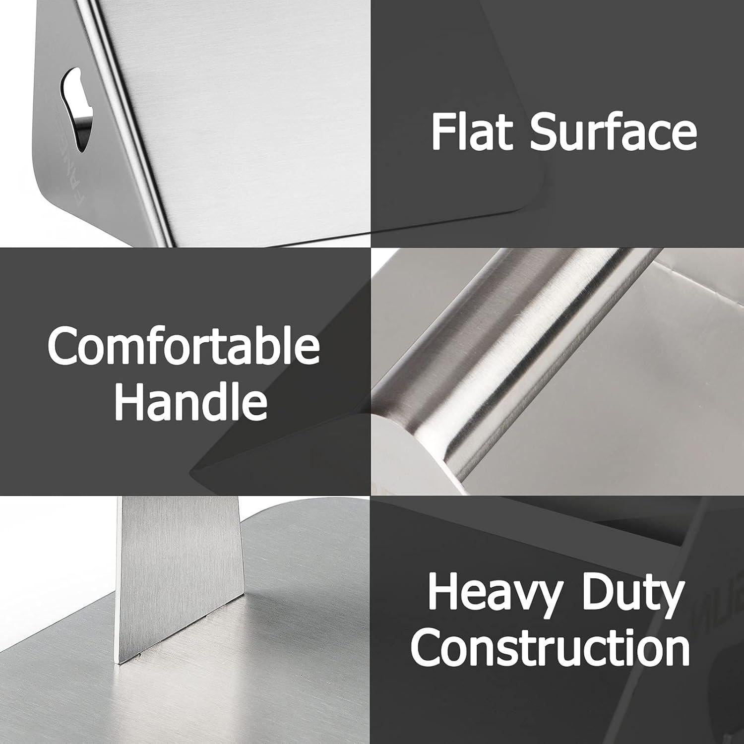 Aplastador de Hamburguesas FANGSUN 14 cm Acero Inoxidable 2 en 1