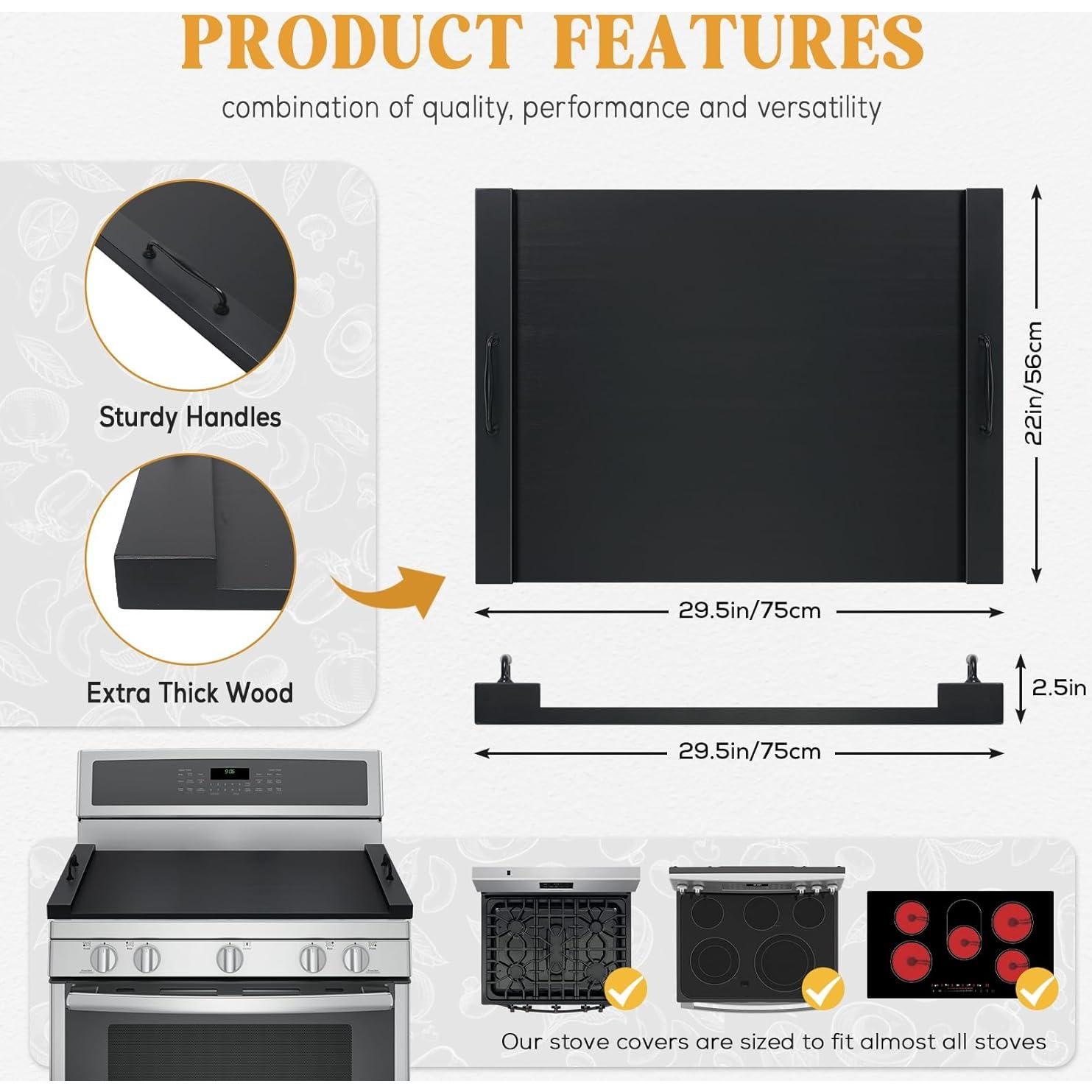 Cubierta de Estufa Noodle GaShell 74.93x55.88cm Negra