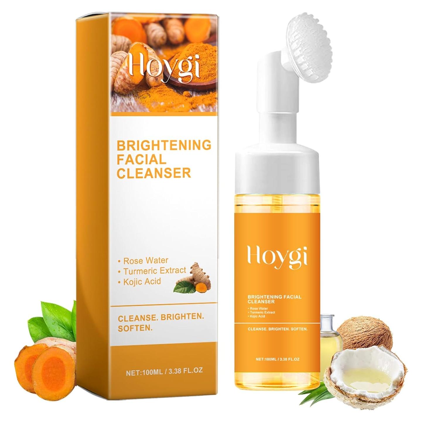 Limpiador Facial Espumoso de Cúrcuma HOYGI 100 ml para Todo Tipo de Piel