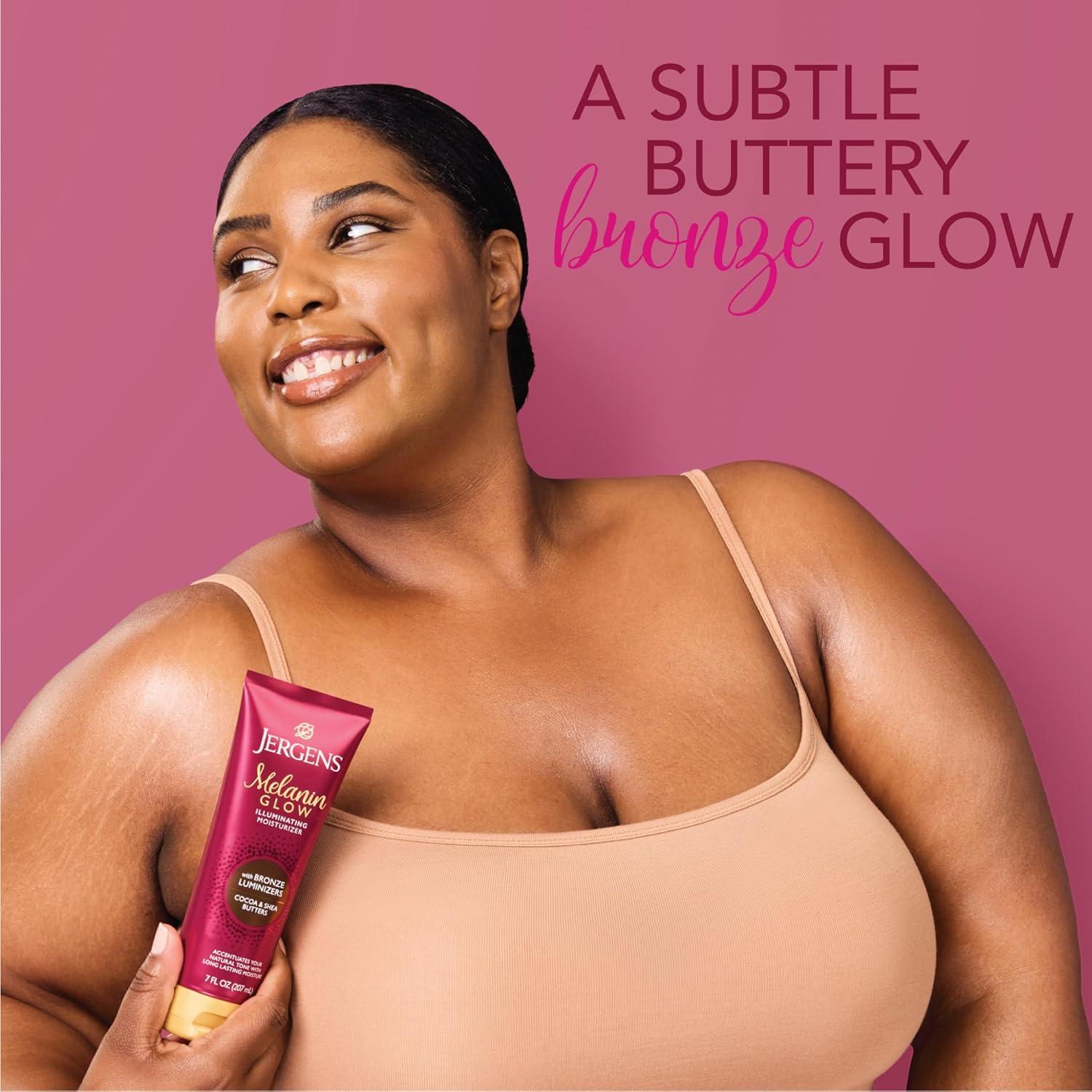 Loción hidratante iluminadora Jergens Melanin Glow 207 ml