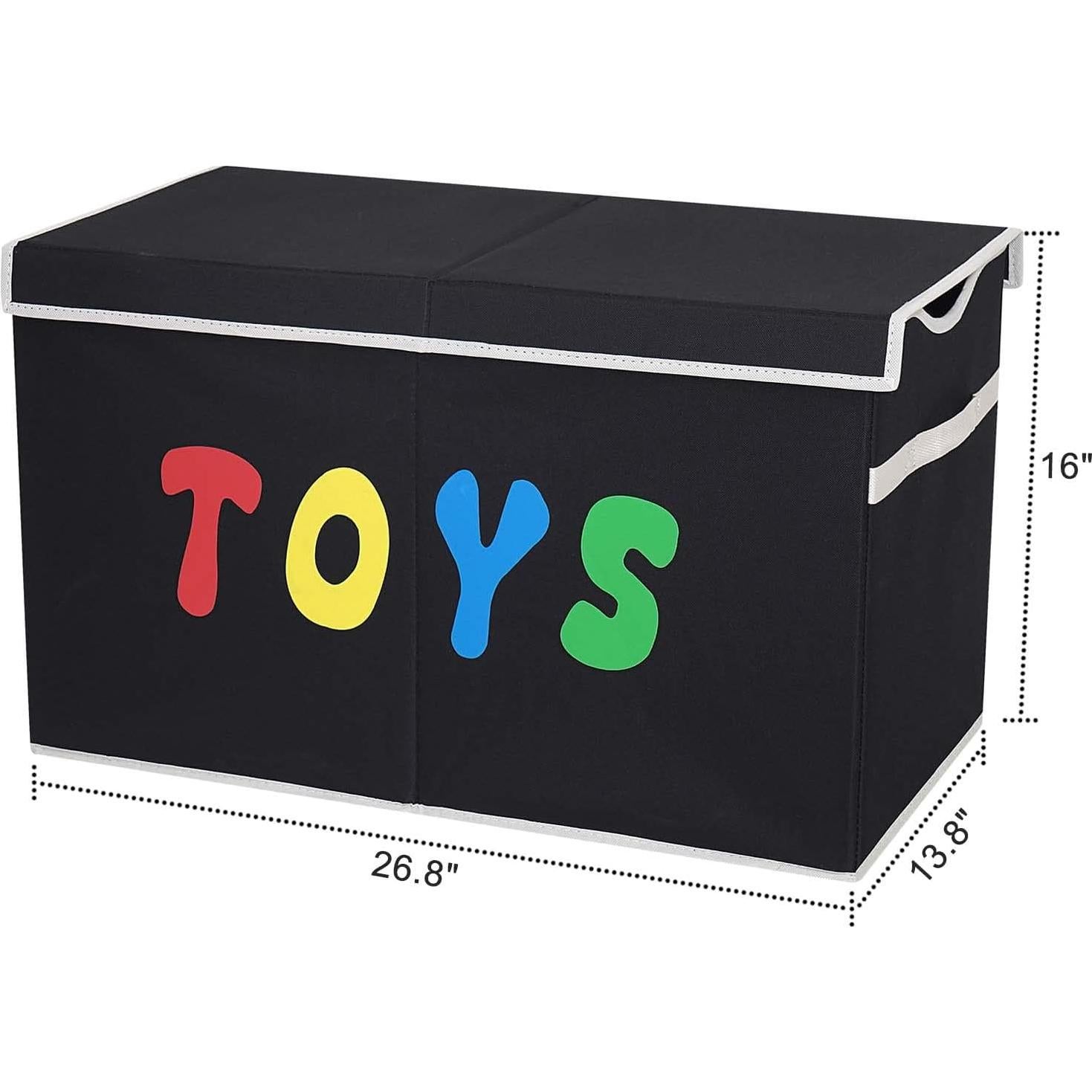 Caja de Juguetes Plegable YOLOXO Negra 68x35x40 cm 40 kg