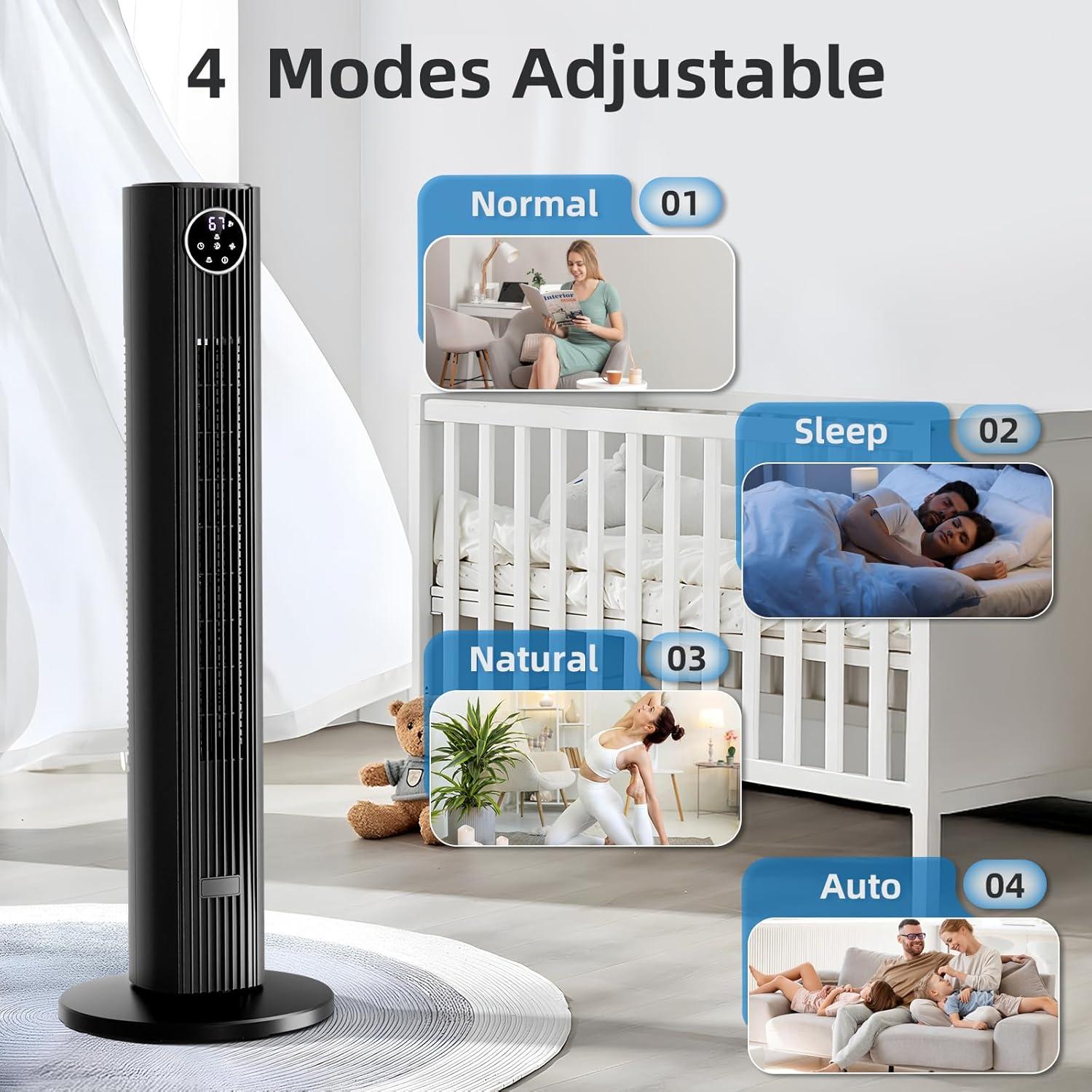 Ventilador de Torre Sin Aspas Antarctic Star 90 cm Oscilante