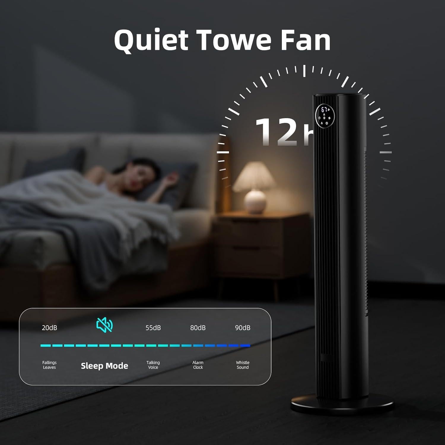 Ventilador de Torre Sin Aspas Antarctic Star 90 cm Oscilante