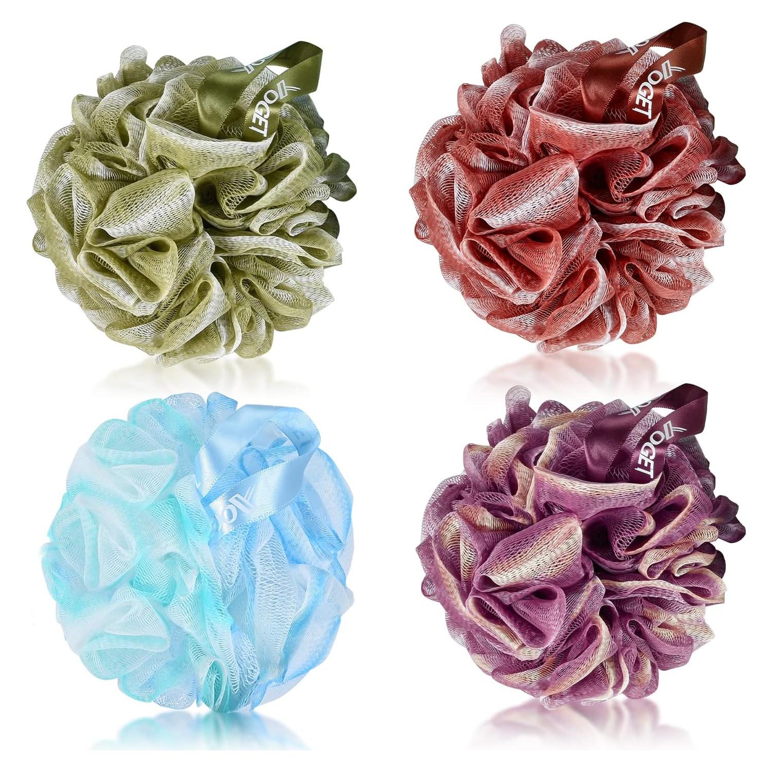 Esponjas de Baño Lufa Yoget 4 Pack Colores Mixtos 60g