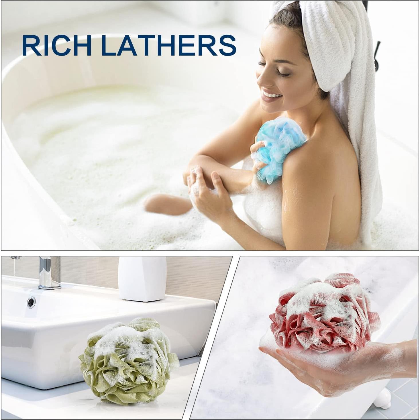 Esponjas de Baño Lufa Yoget 4 Pack Colores Mixtos 60g