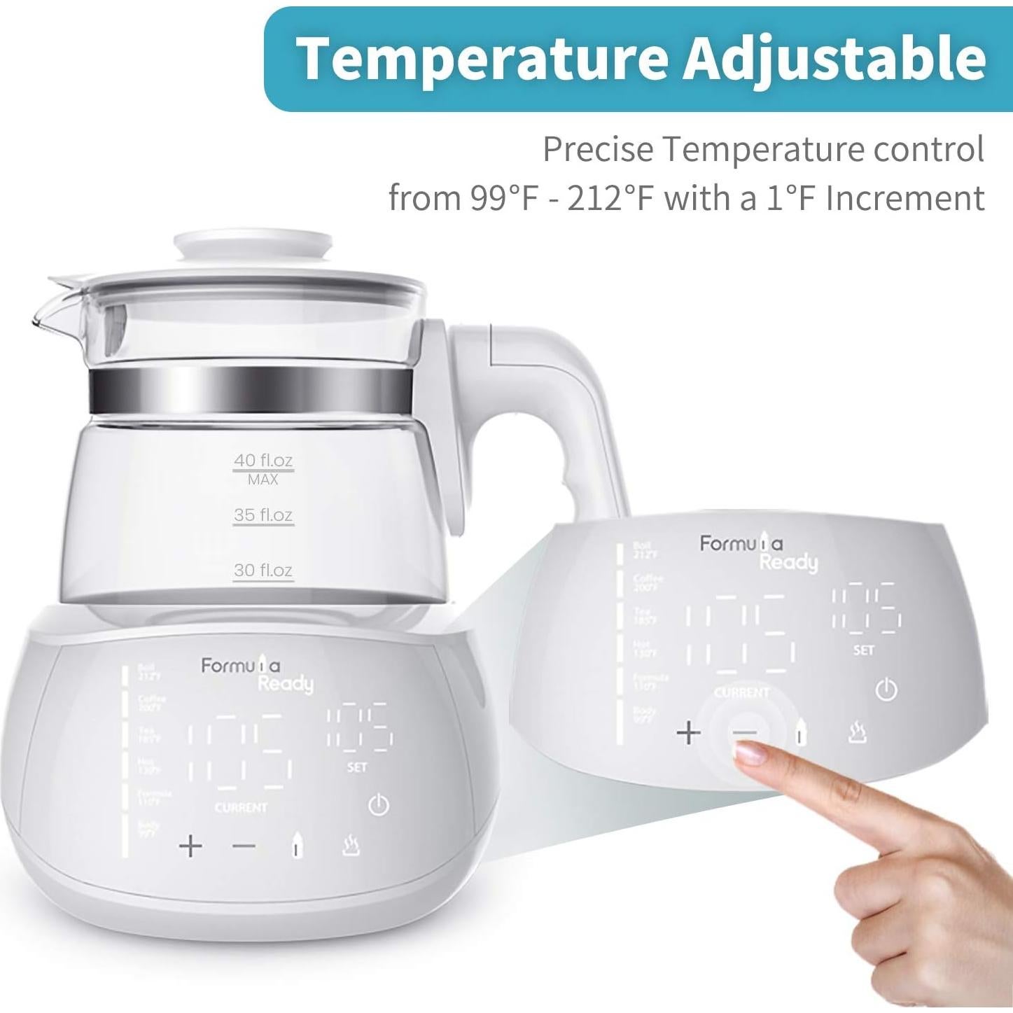 Hervidor de Agua Formula Ready 1.2L Control Temperatura