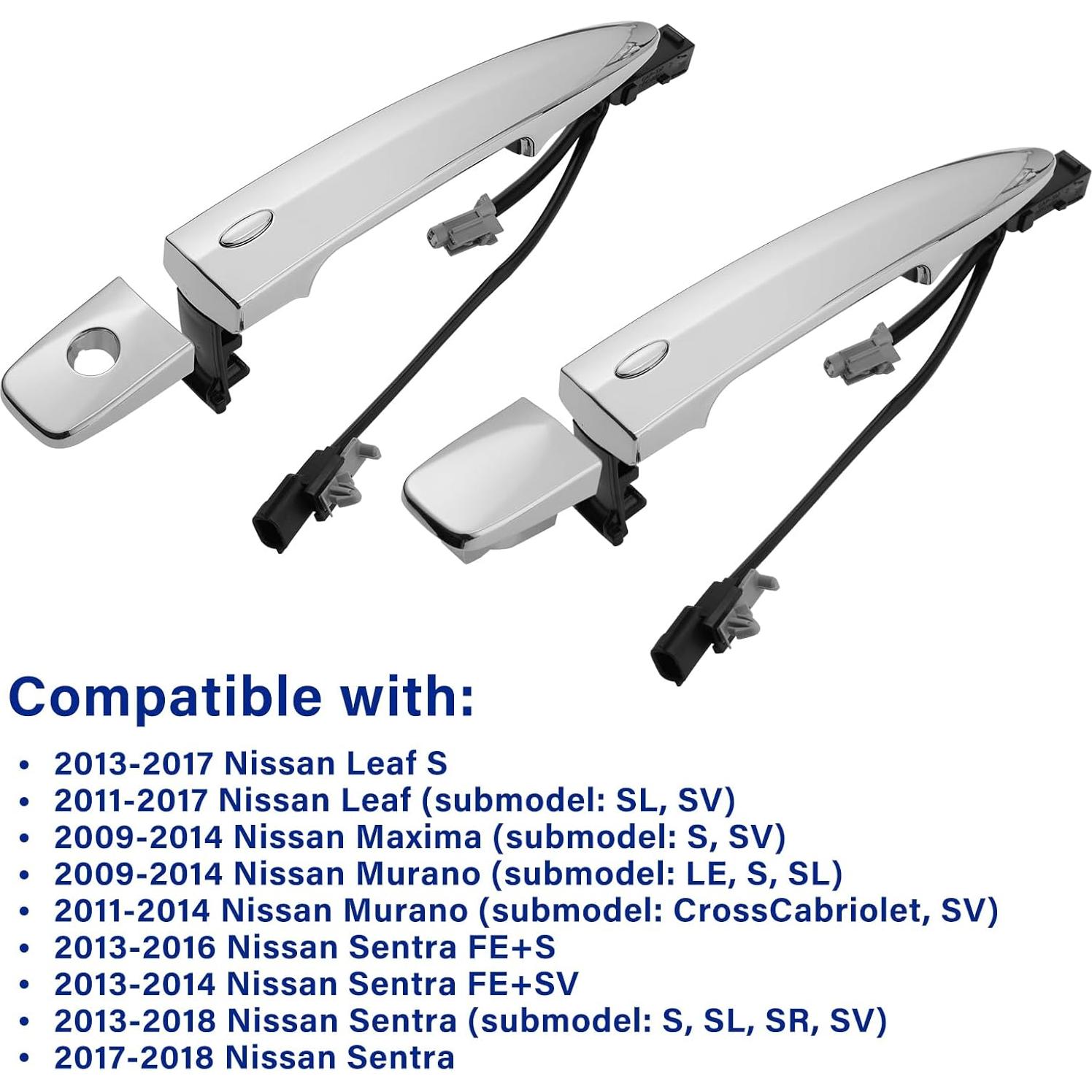 Manijas de Puerta Exteriores Cromadas Lcyolada para Nissan