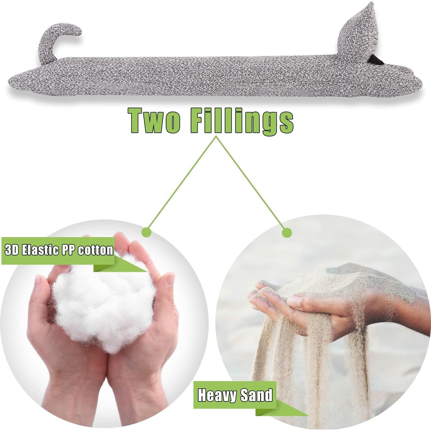 Detenedor de Puerta de Gato CERAYOU 1.5kg 86cm Aislante Decorativo