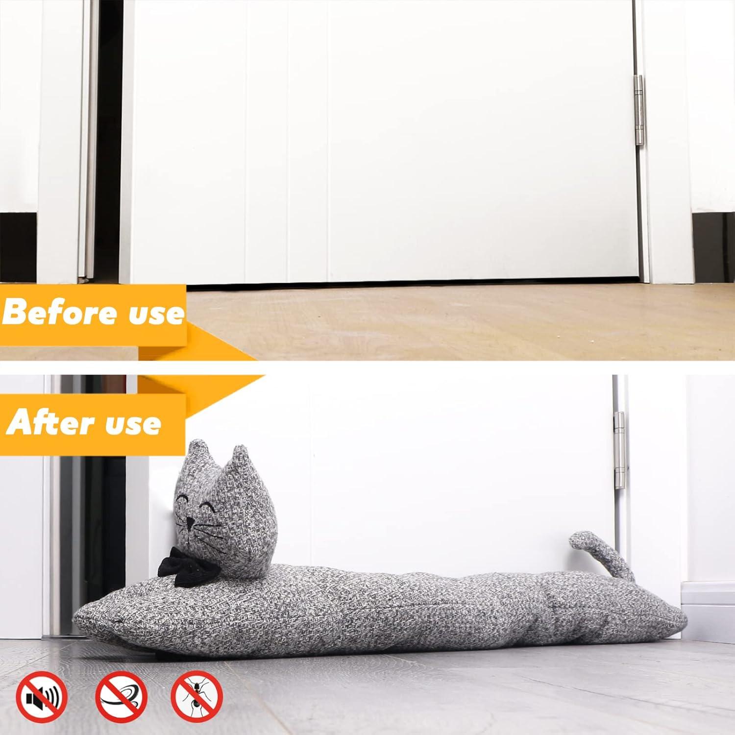 Detenedor de Puerta de Gato CERAYOU 1.5kg 86cm Aislante Decorativo