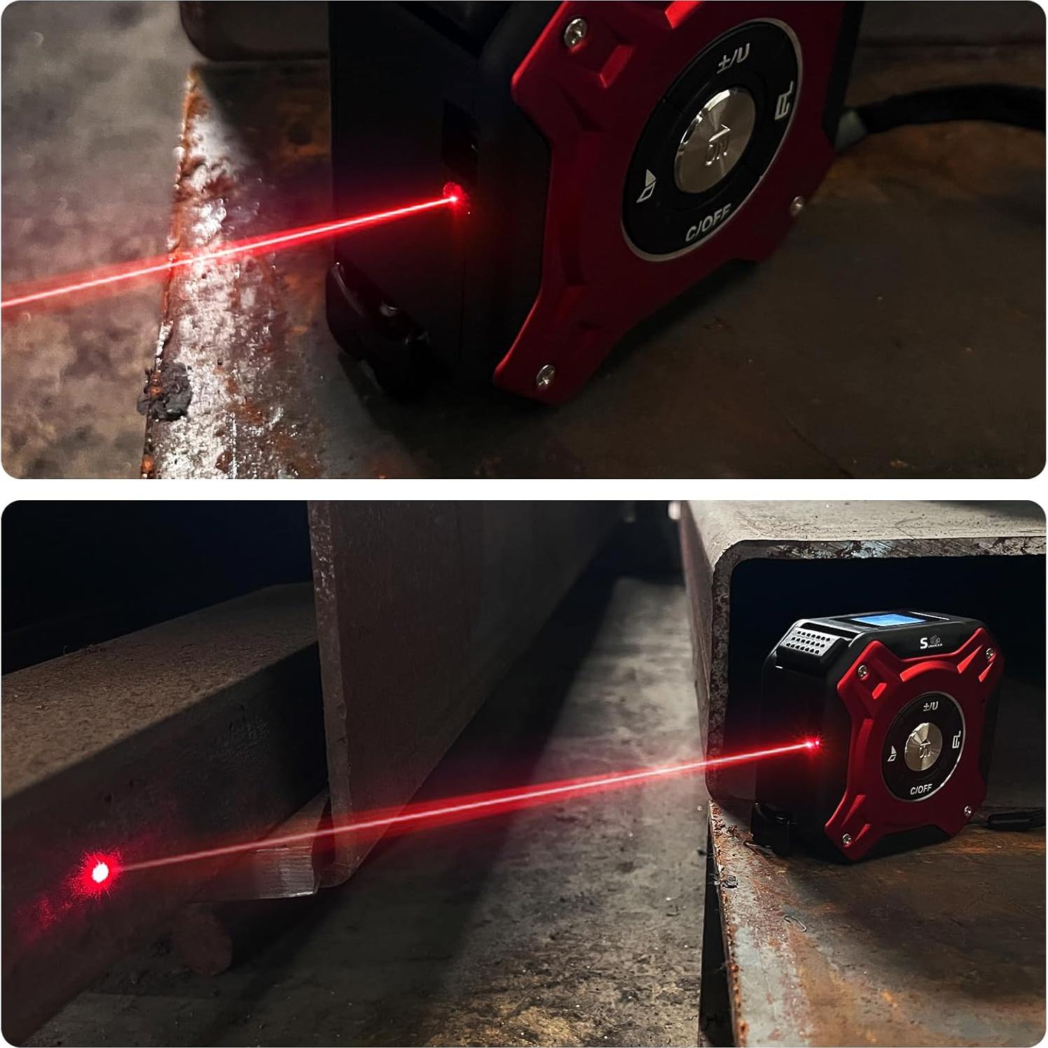 Cinta Métrica Láser SUNHAIXIA 2 en 1 40m y 5m Auto-bloqueo