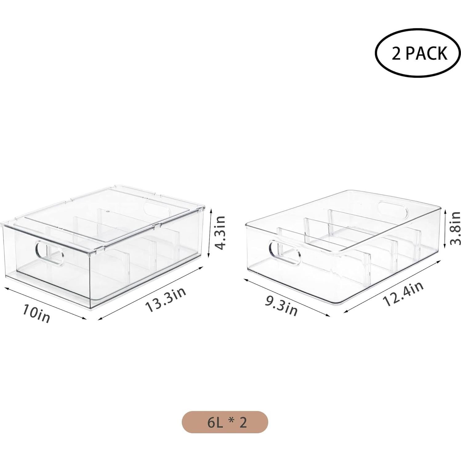 Cajones Apilables MineSign 2 Pack 6L para Refrigerador