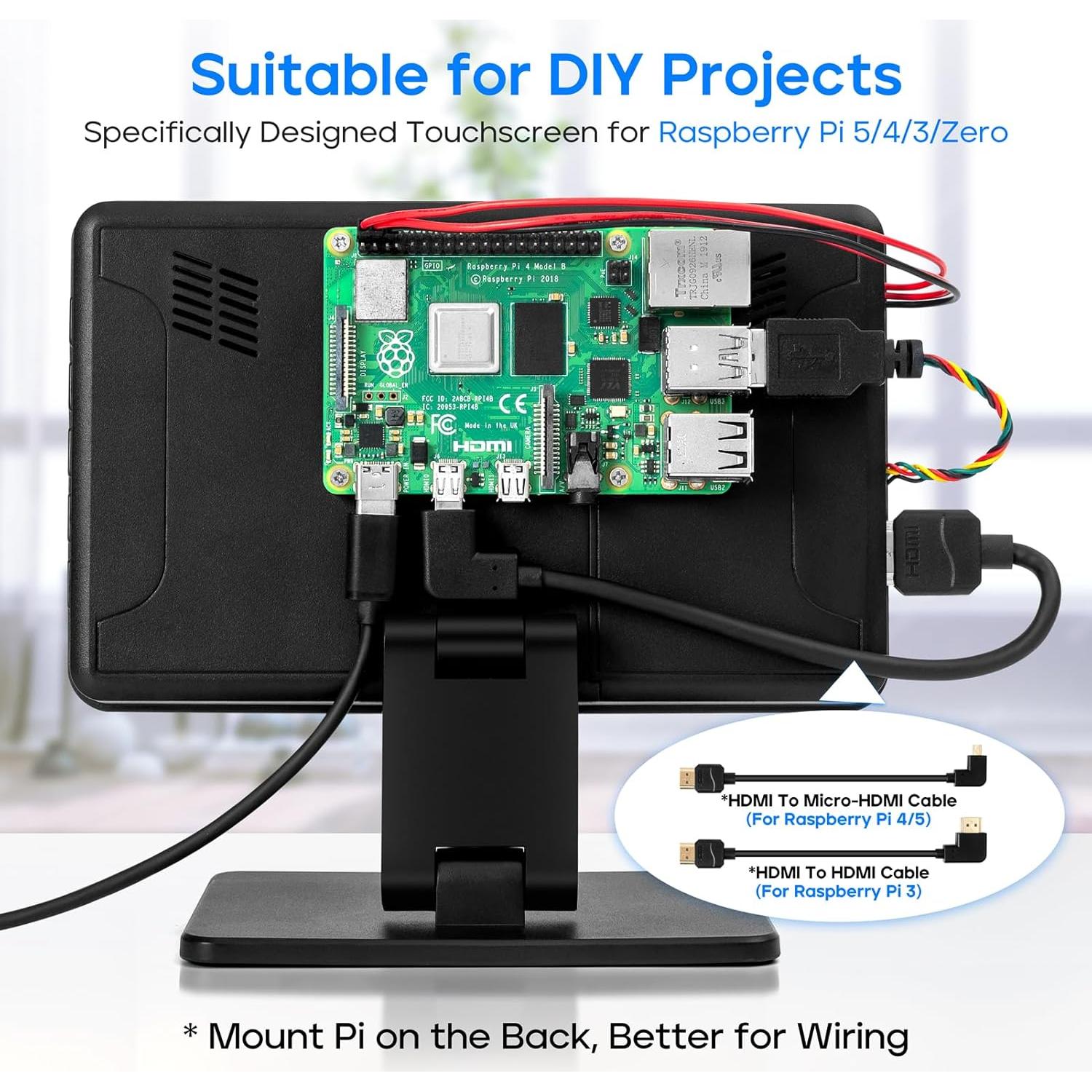 Monitor Táctil ROADOM 7" FHD 1024x600 con Altavoces y Funda