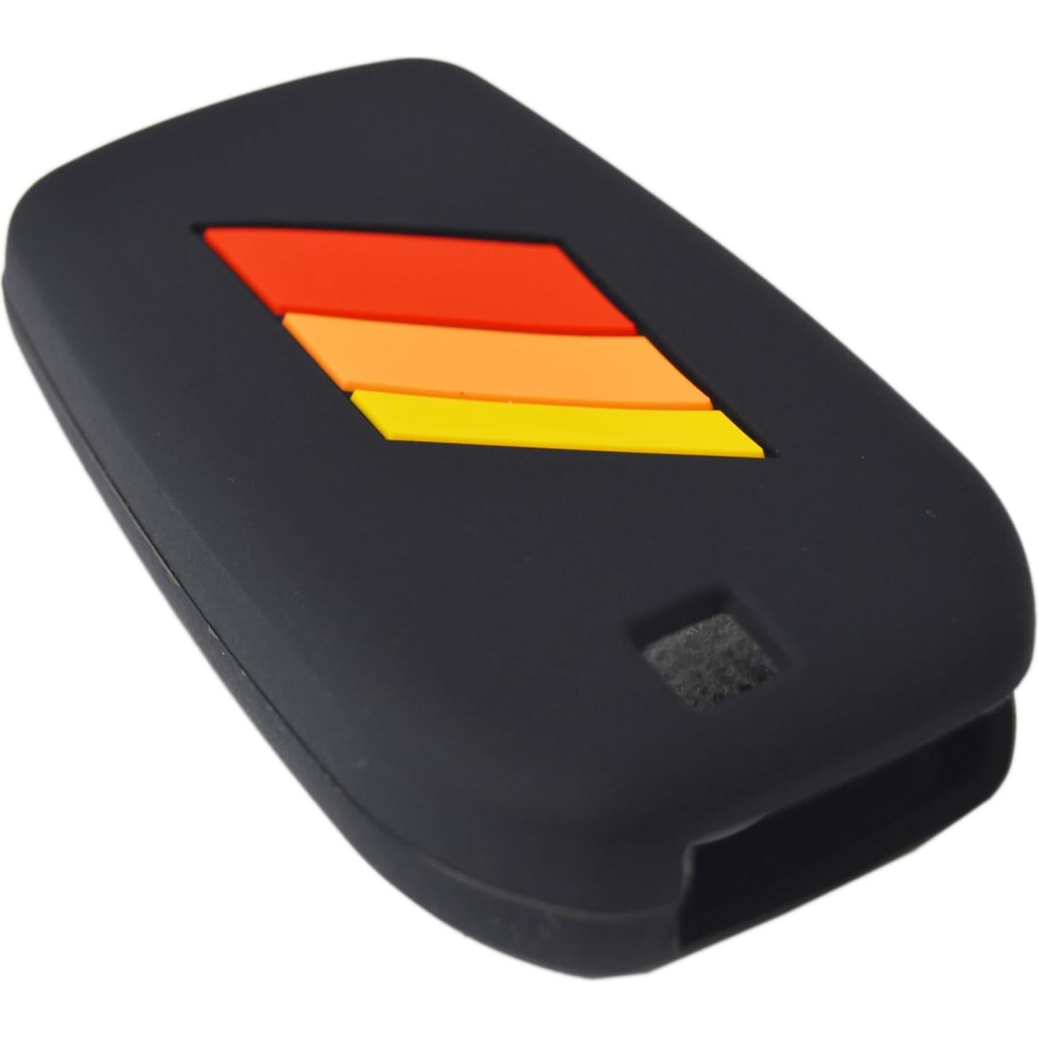 Silicone 3 Racing Stripes /// Trimed Key Fob Cover for Toyota Land Cruiser 2021+ Venza RAV4 4Runner Corolla Se Grand Highlander Tundra Crown 2022+ Tacoma Trailhunter TRD SR5 bZ4X Corolla Camry XSE SE