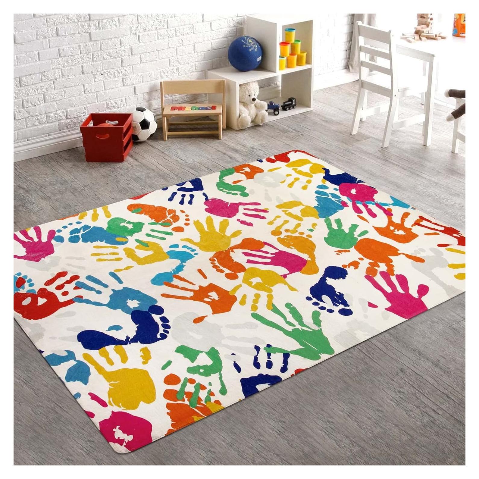 Alfombra de Juego STARUIA 120x180 cm Antideslizante Colorida