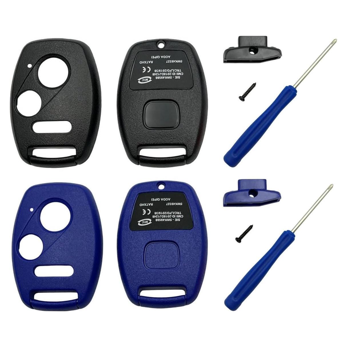 Funda de Llave Honda 3 Botones OVIOBOER Negro y Azul