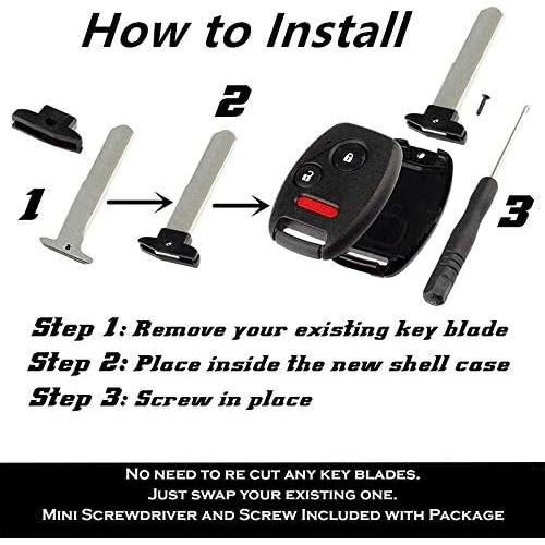 Funda de Llave Honda 3 Botones OVIOBOER Negro y Azul