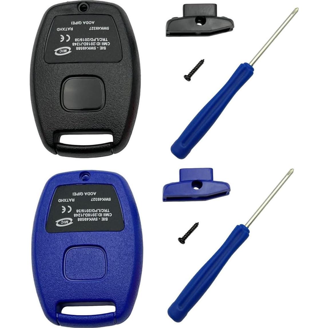 Funda de Llave Honda 3 Botones OVIOBOER Negro y Azul