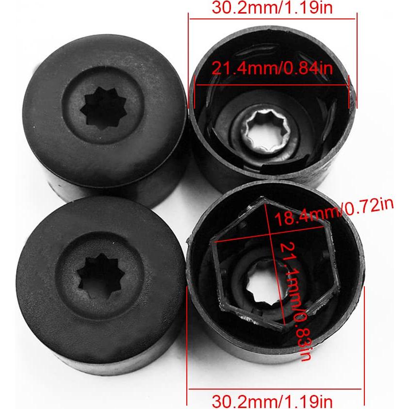 Juego de 20 Cubiertas de Tuerca de Rueda Saihisday con Herramienta