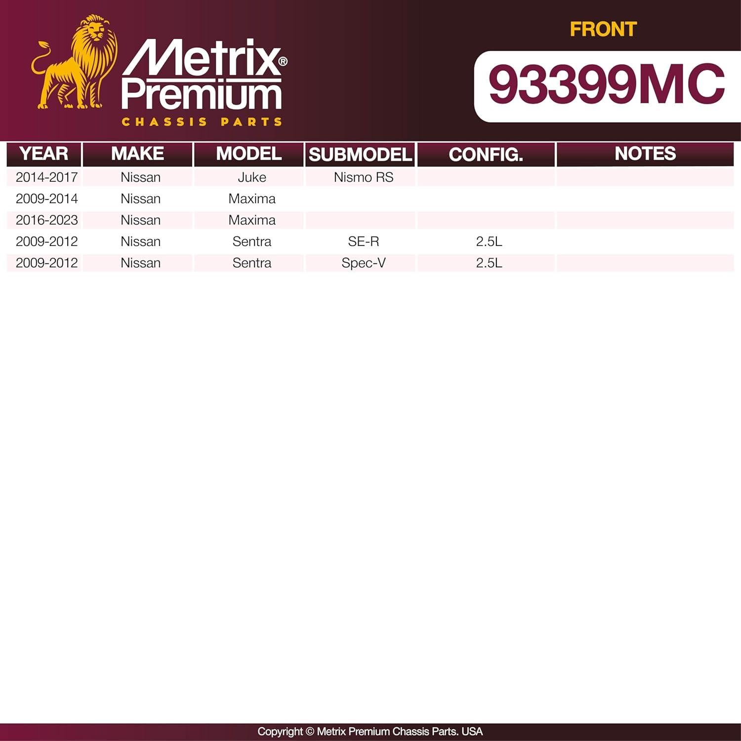 Pastillas de Freno Cerámicas Metrix D1374-D1338 para Nissan