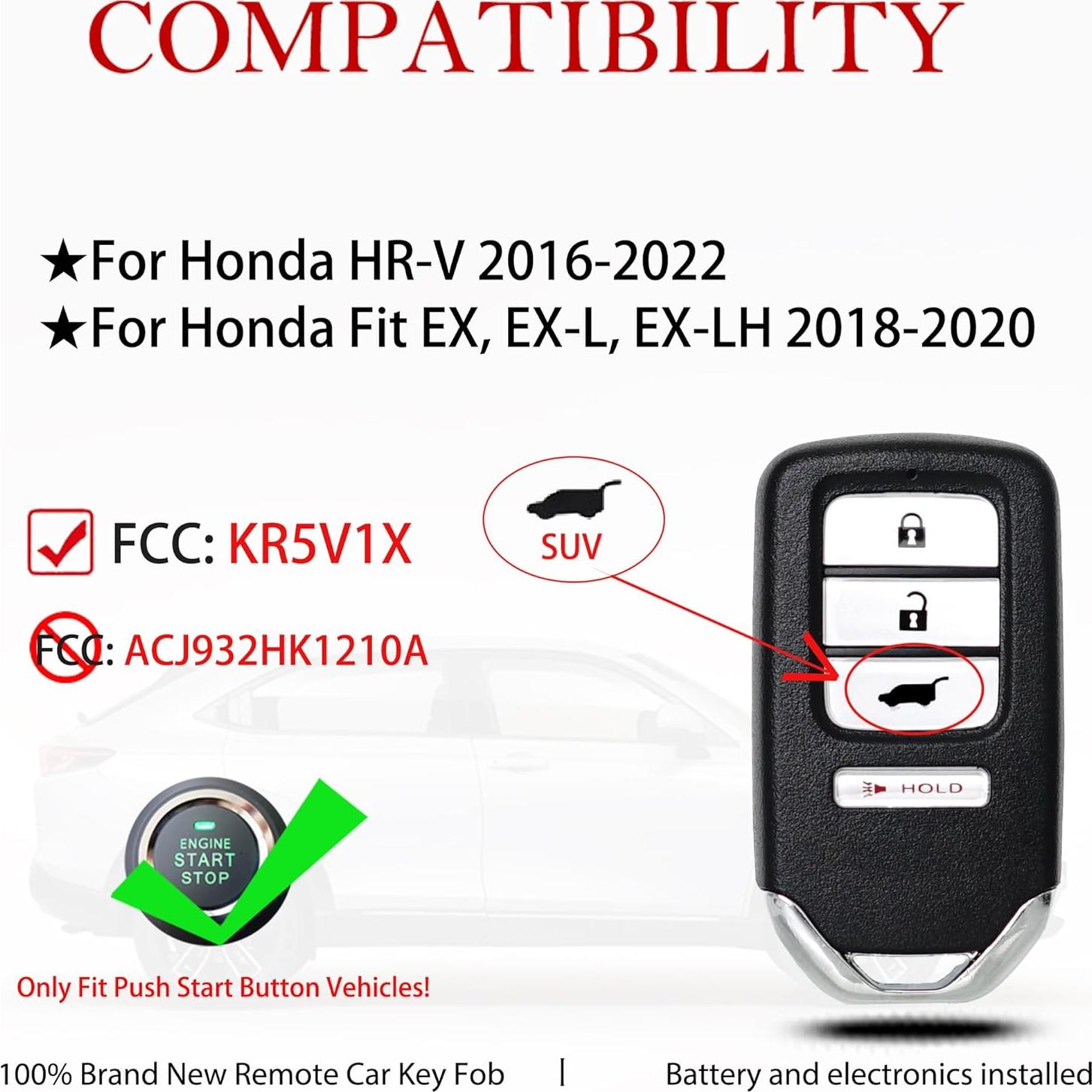 Llave remota MechanMagic para Honda HR-V 2016-2022